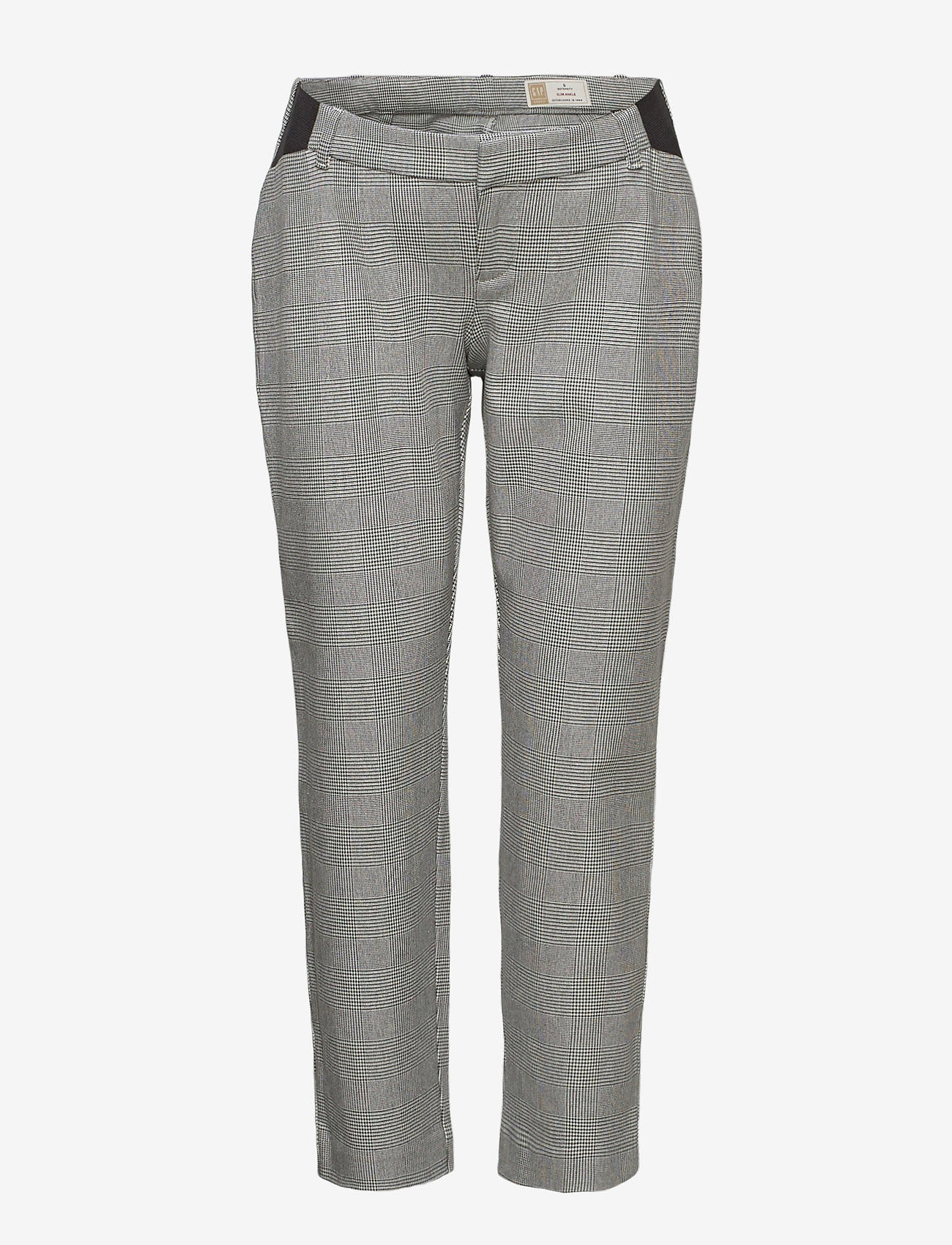 GAP - Maternity Inset Panel Slim Ankle Pants - slim fit trousers - grey plaid - 0