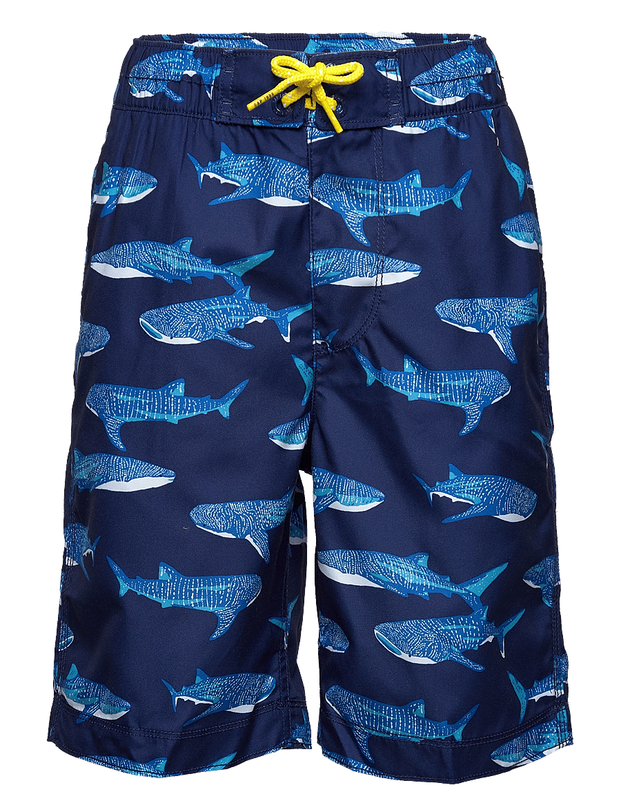 GAP - Kids 100% Recycled Polyester Camo Swim Board Shorts - blue shark - 0