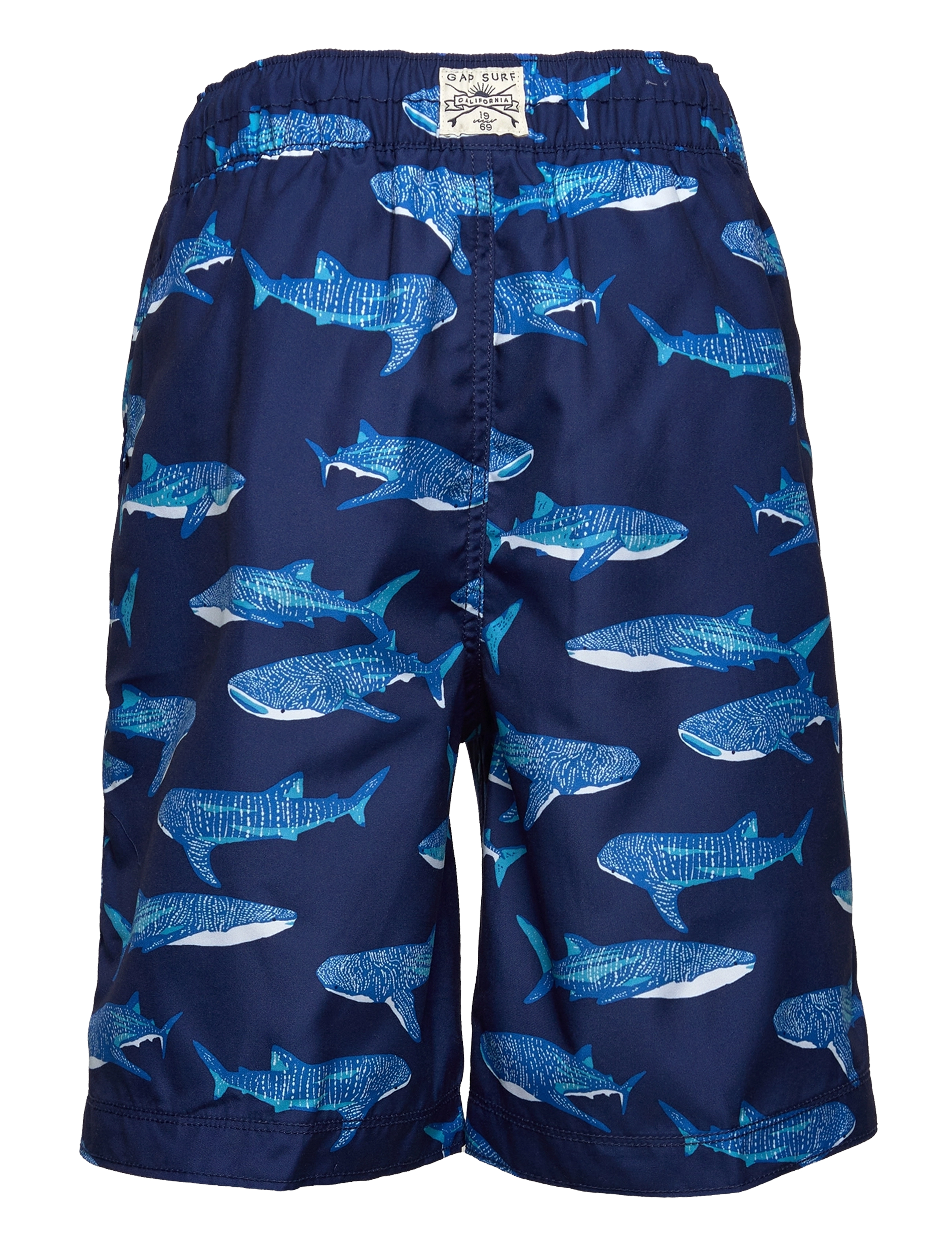 GAP - Kids 100% Recycled Polyester Camo Swim Board Shorts - blue shark - 1