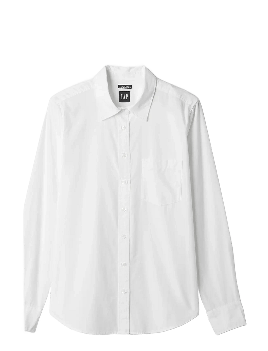 GAP - Organic Cotton Poplin Classic Shirt - långärmade skjortor - optic white - 1