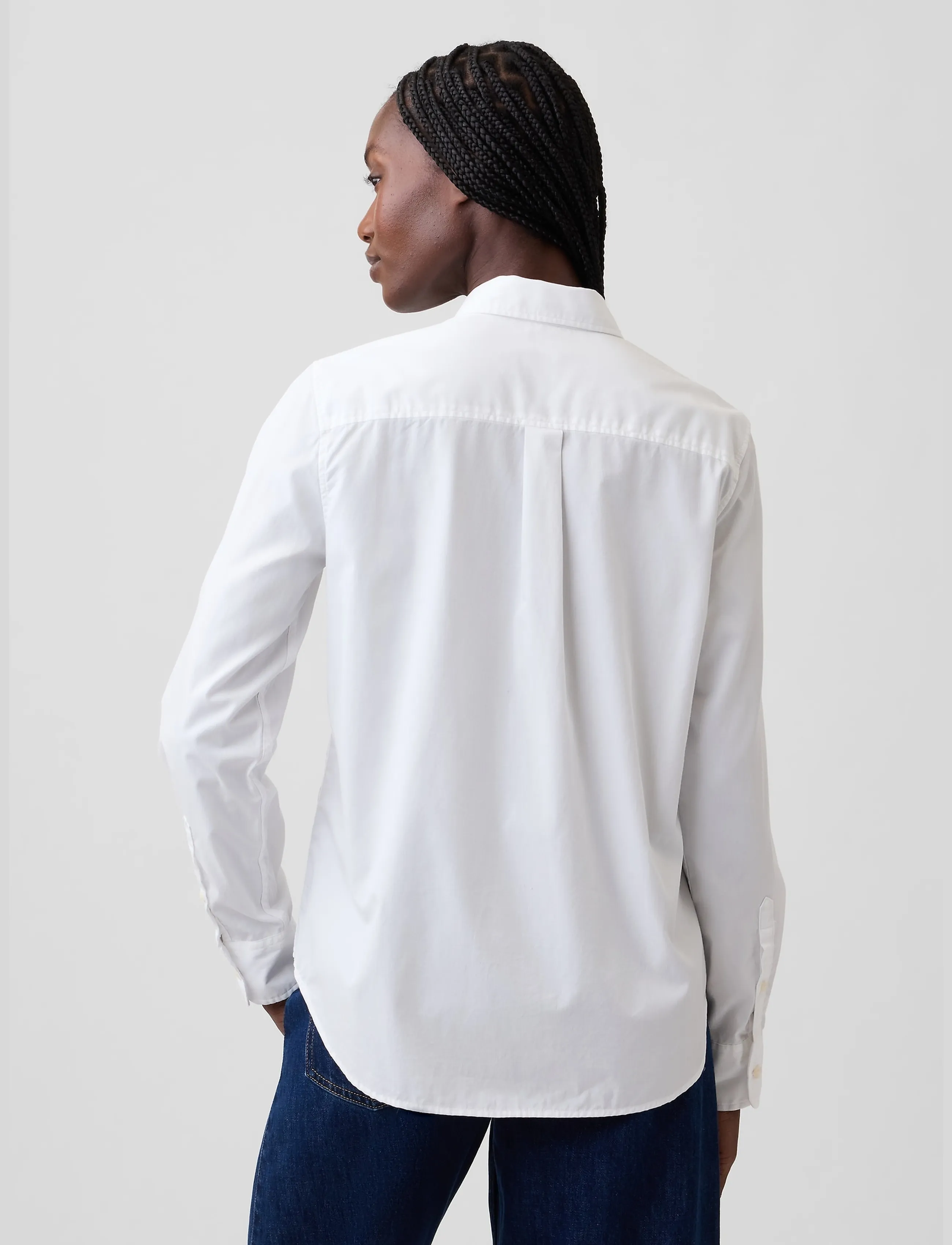 GAP - Organic Cotton Poplin Classic Shirt - långärmade skjortor - optic white - 2
