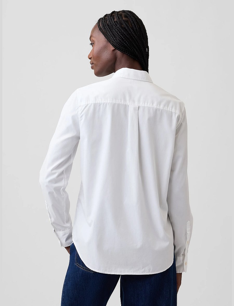 GAP - Organic Cotton Poplin Classic Shirt - långärmade skjortor - optic white - 2