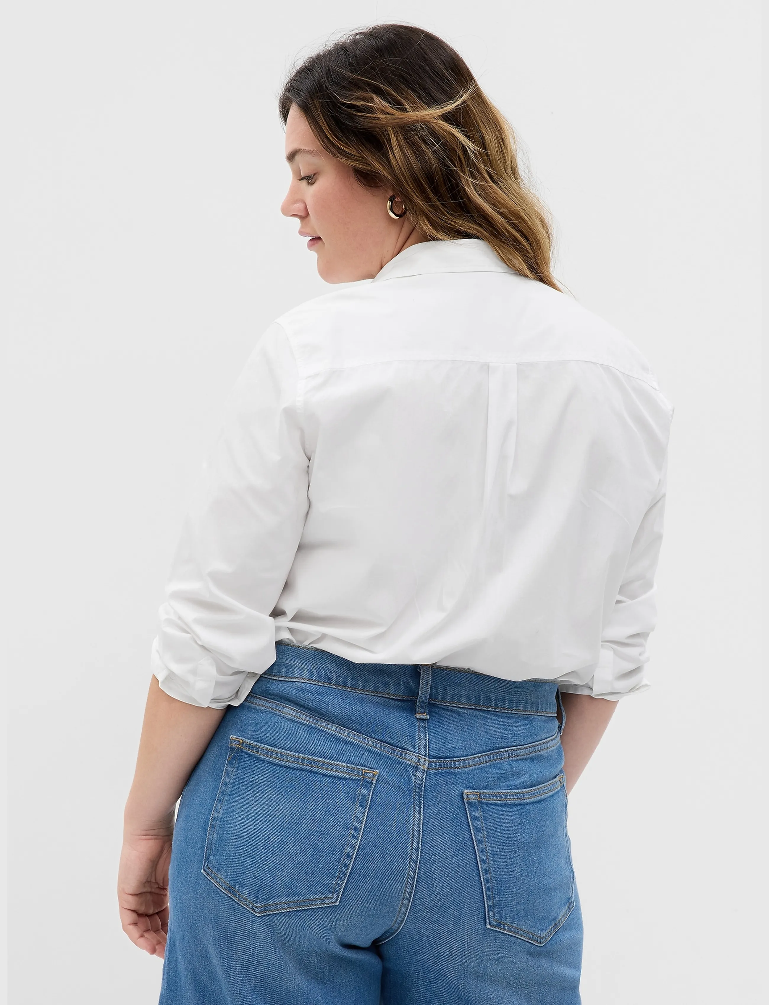 GAP - Organic Cotton Poplin Classic Shirt - långärmade skjortor - optic white - 5