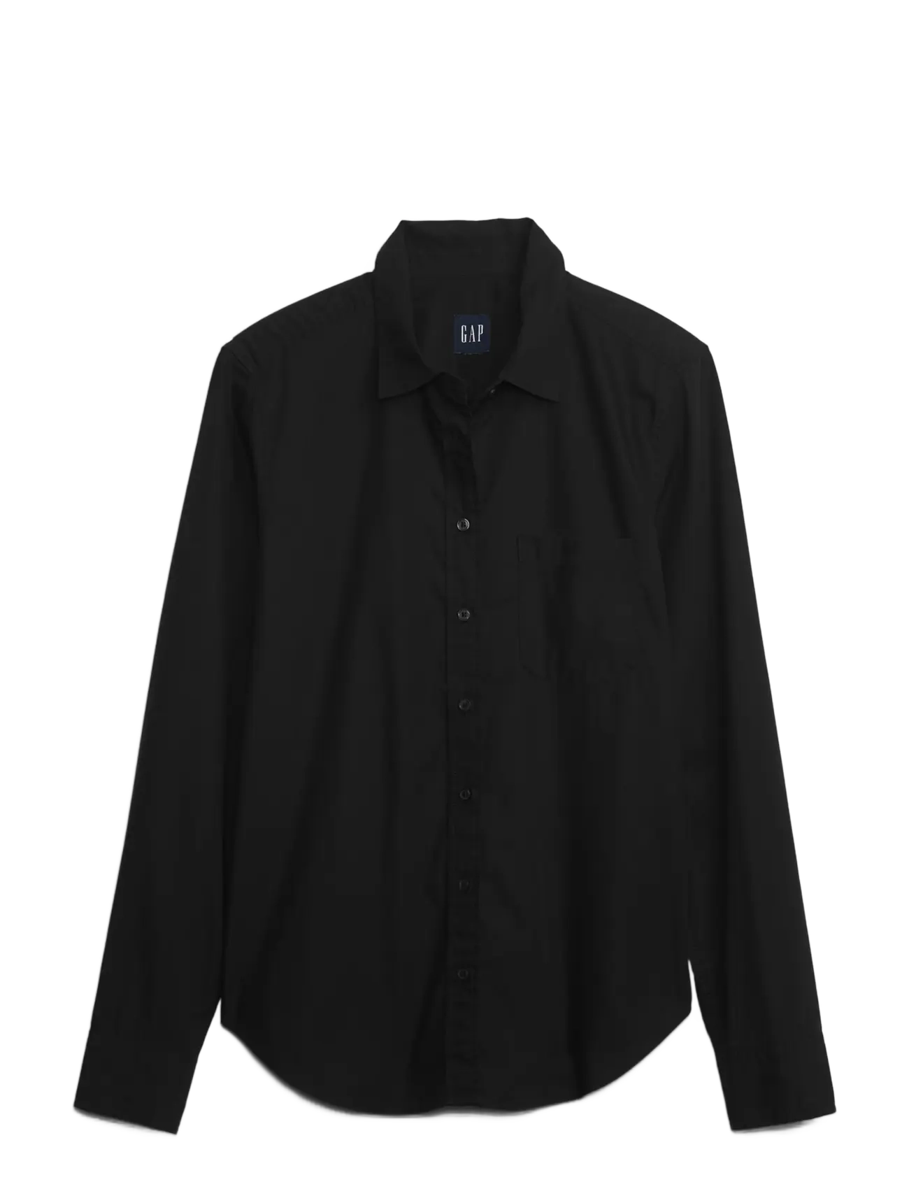 GAP Organic Cotton Poplin Classic Shirt - Kläder - TRUE BLACK V2 2 / black