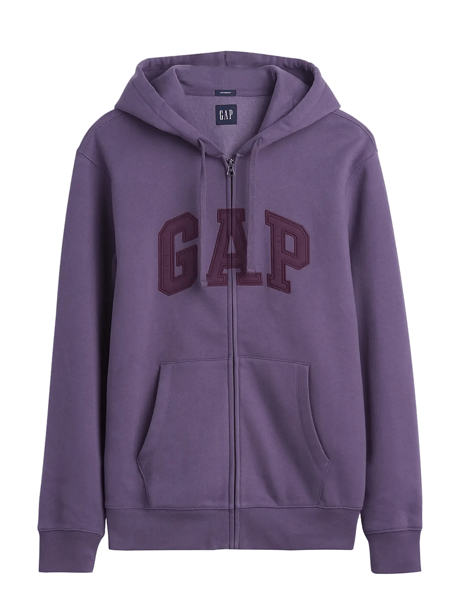 GAP - Adult VintageSoft Arch Logo Zip Hoodie - kapuutsiga pusad - dark violet v2 - 1