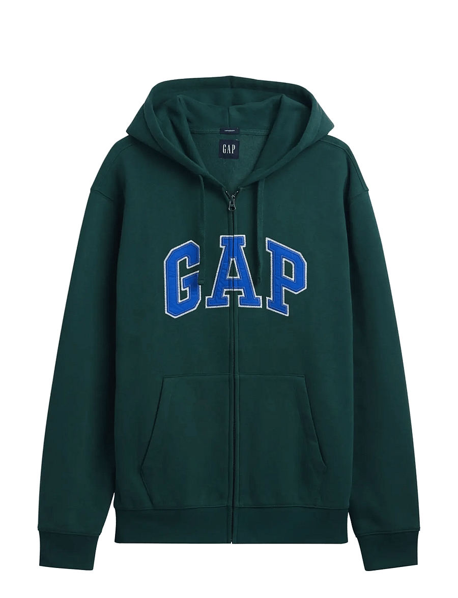 GAP - Adult VintageSoft Arch Logo Zip Hoodie - kapuutsiga pusad - deep hunter v2 - 1