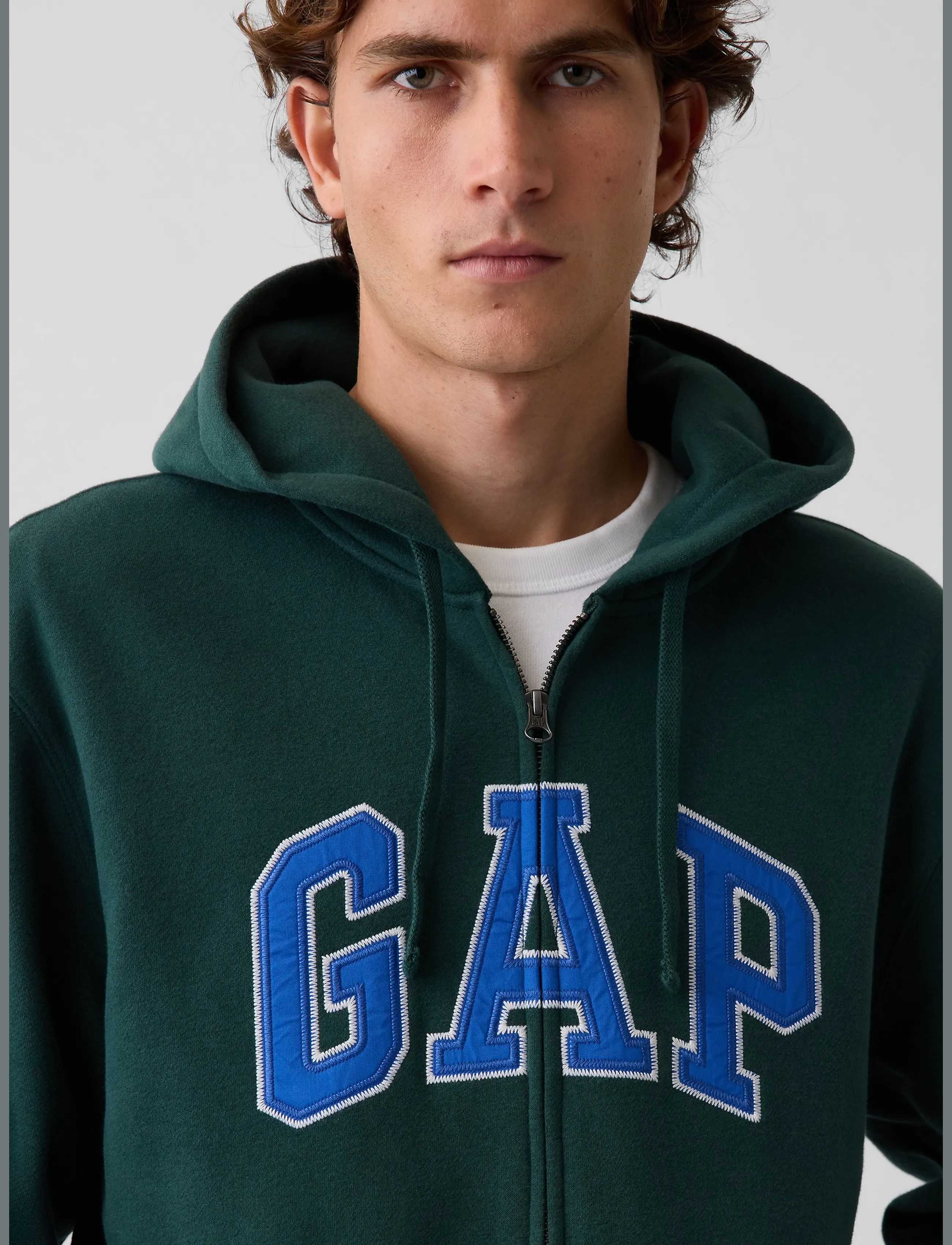 GAP - Adult VintageSoft Arch Logo Zip Hoodie - kapuutsiga pusad - deep hunter v2 - 4