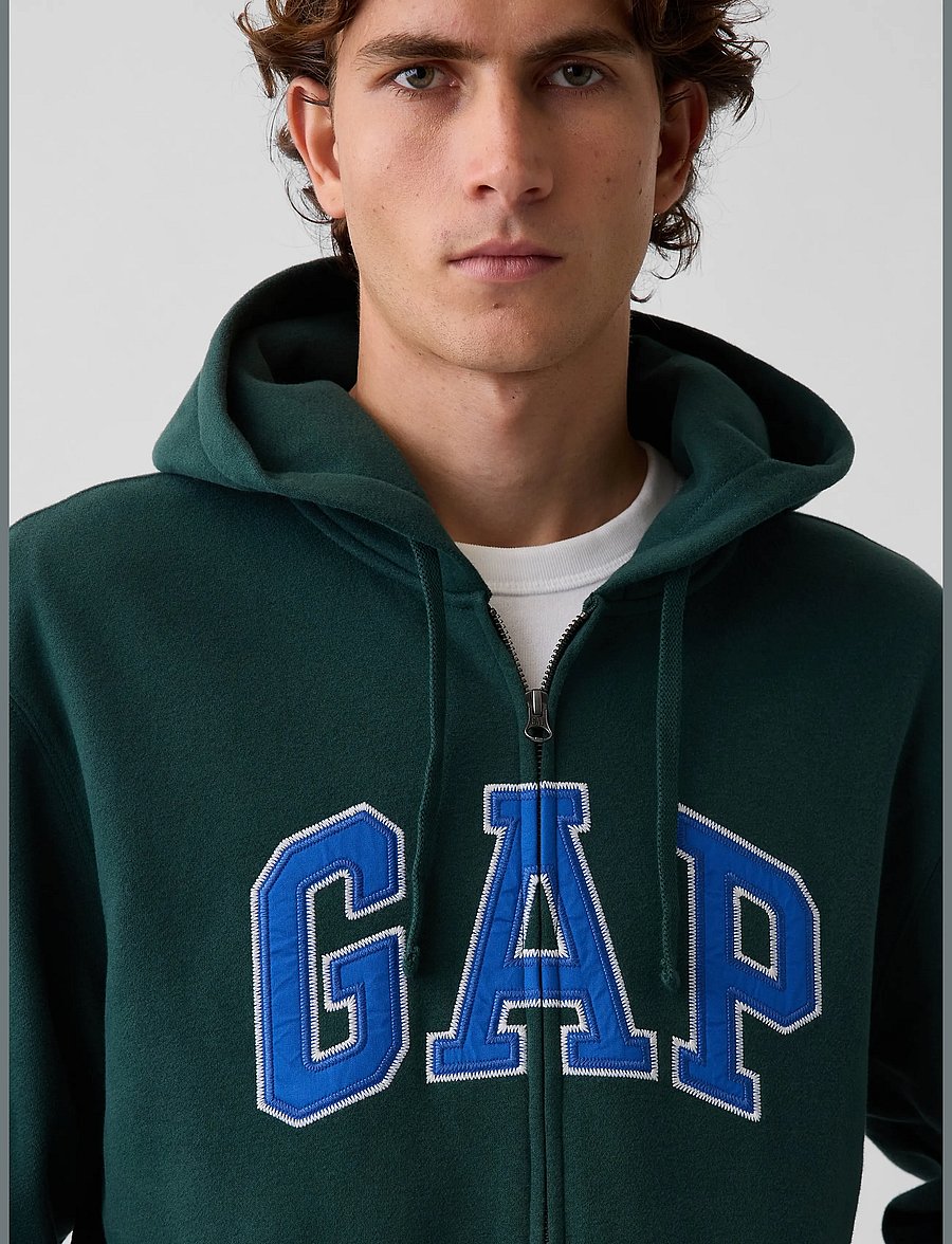GAP - Adult VintageSoft Arch Logo Zip Hoodie - kapuutsiga pusad - deep hunter v2 - 4
