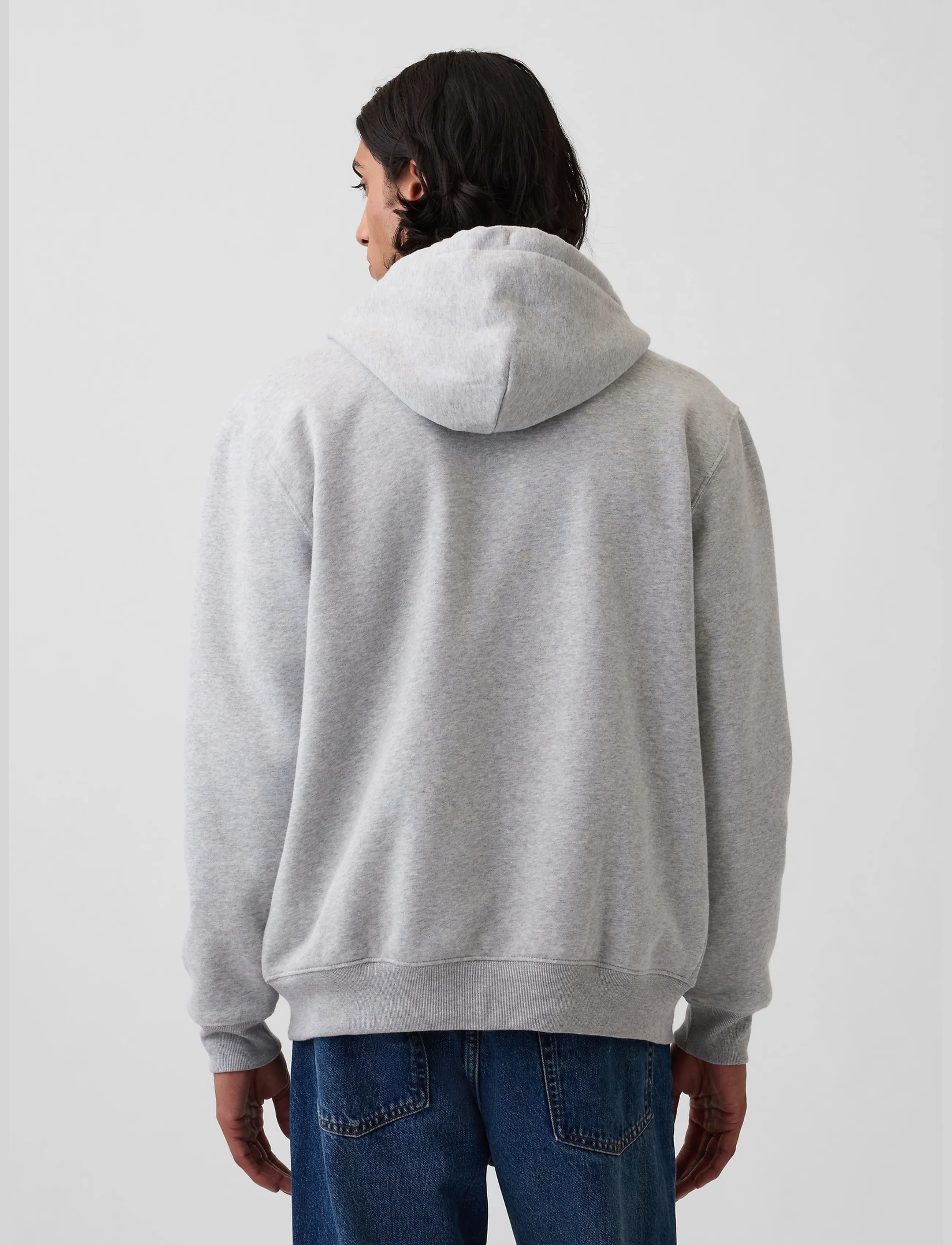 GAP - Adult VintageSoft Arch Logo Zip Hoodie - kapuutsiga pusad - light heather grey v2 - 3