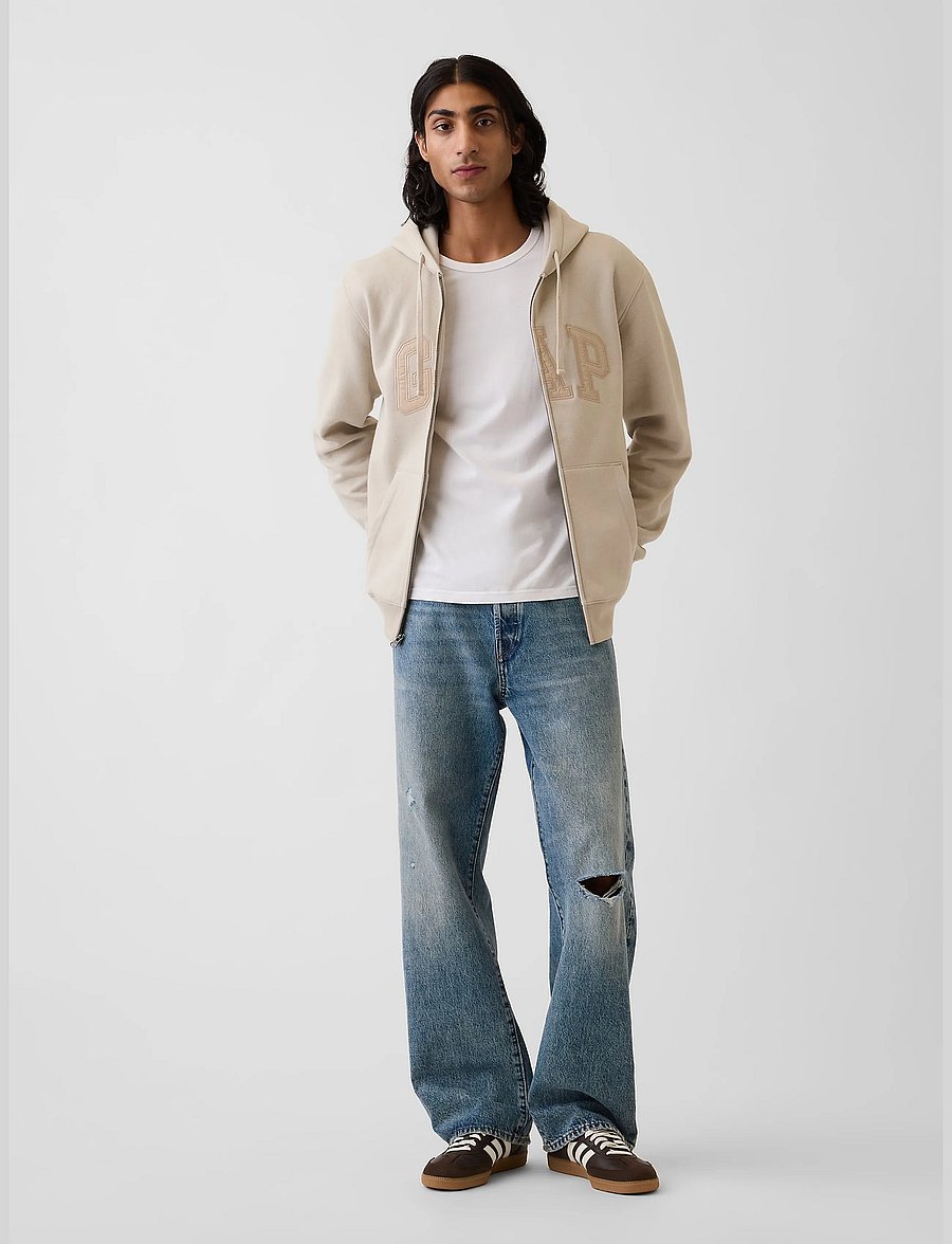 GAP - Adult VintageSoft Arch Logo Zip Hoodie - kapuutsiga pusad - moonstone - 2