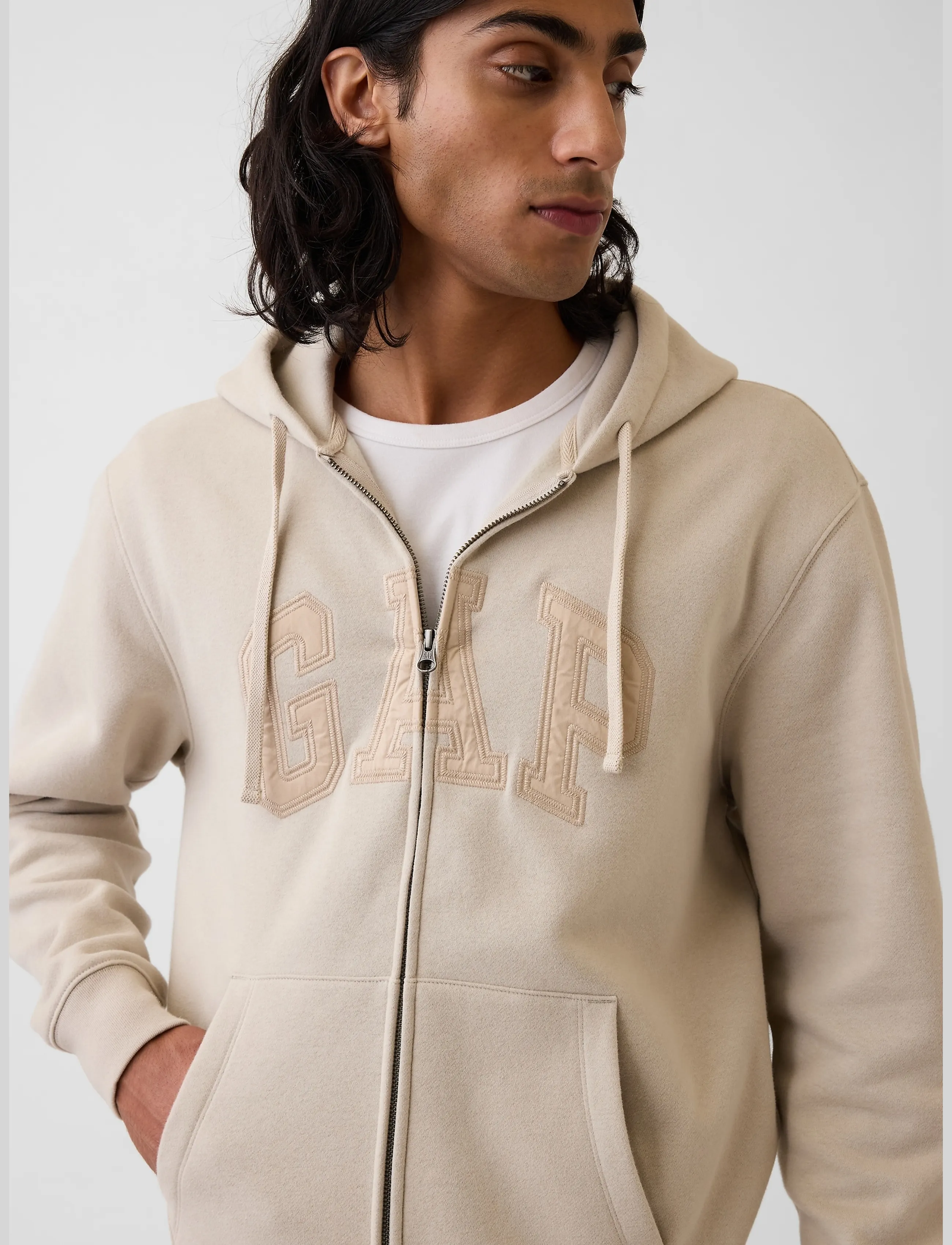 GAP - Adult VintageSoft Arch Logo Zip Hoodie - kapuutsiga pusad - moonstone - 4