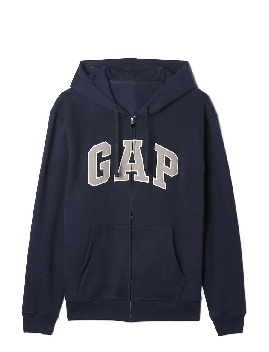 GAP - Adult VintageSoft Arch Logo Zip Hoodie - tapestry navy v2 - 1