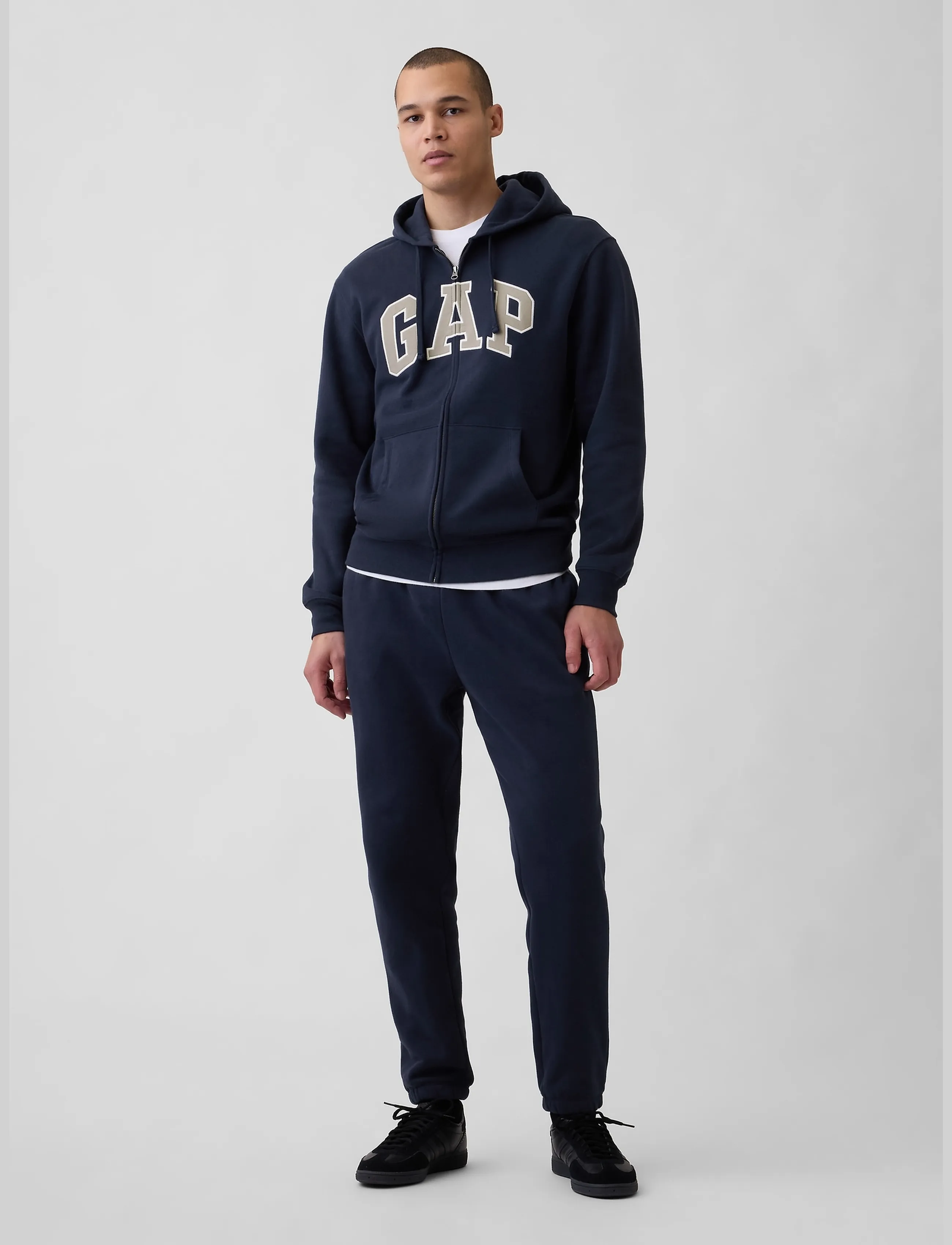 GAP - Adult VintageSoft Arch Logo Zip Hoodie - tapestry navy v2 - 2