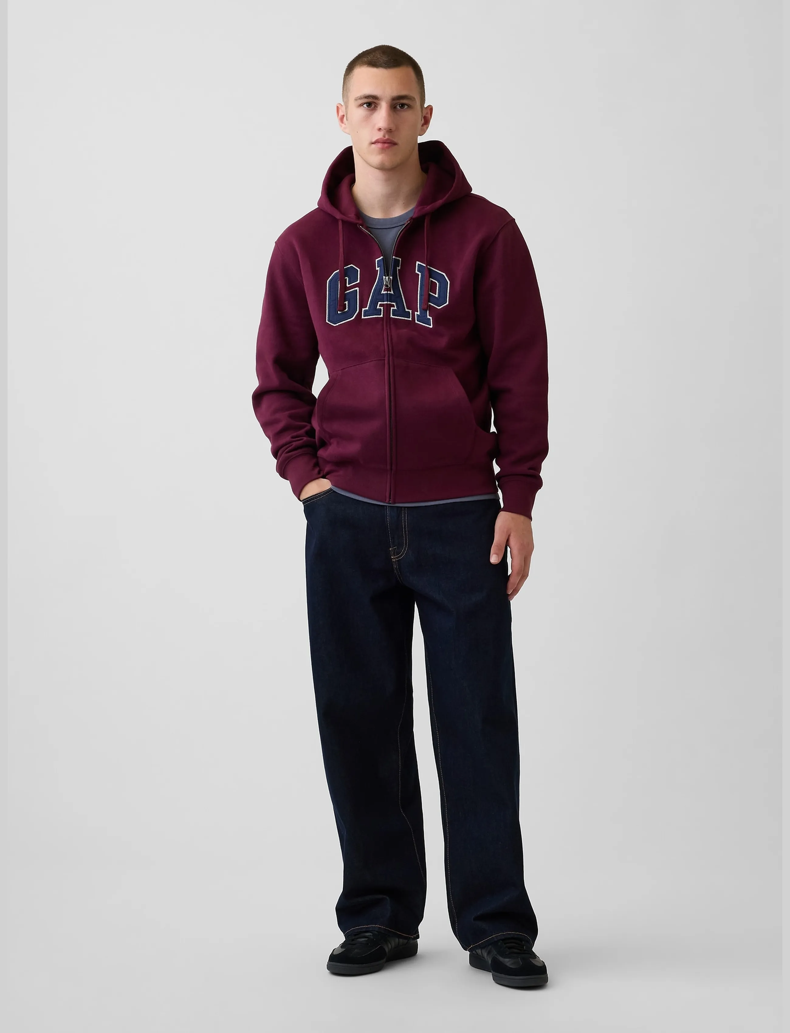 GAP - Adult VintageSoft Arch Logo Zip Hoodie - kapuutsiga pusad - tuscan red v3 - 2