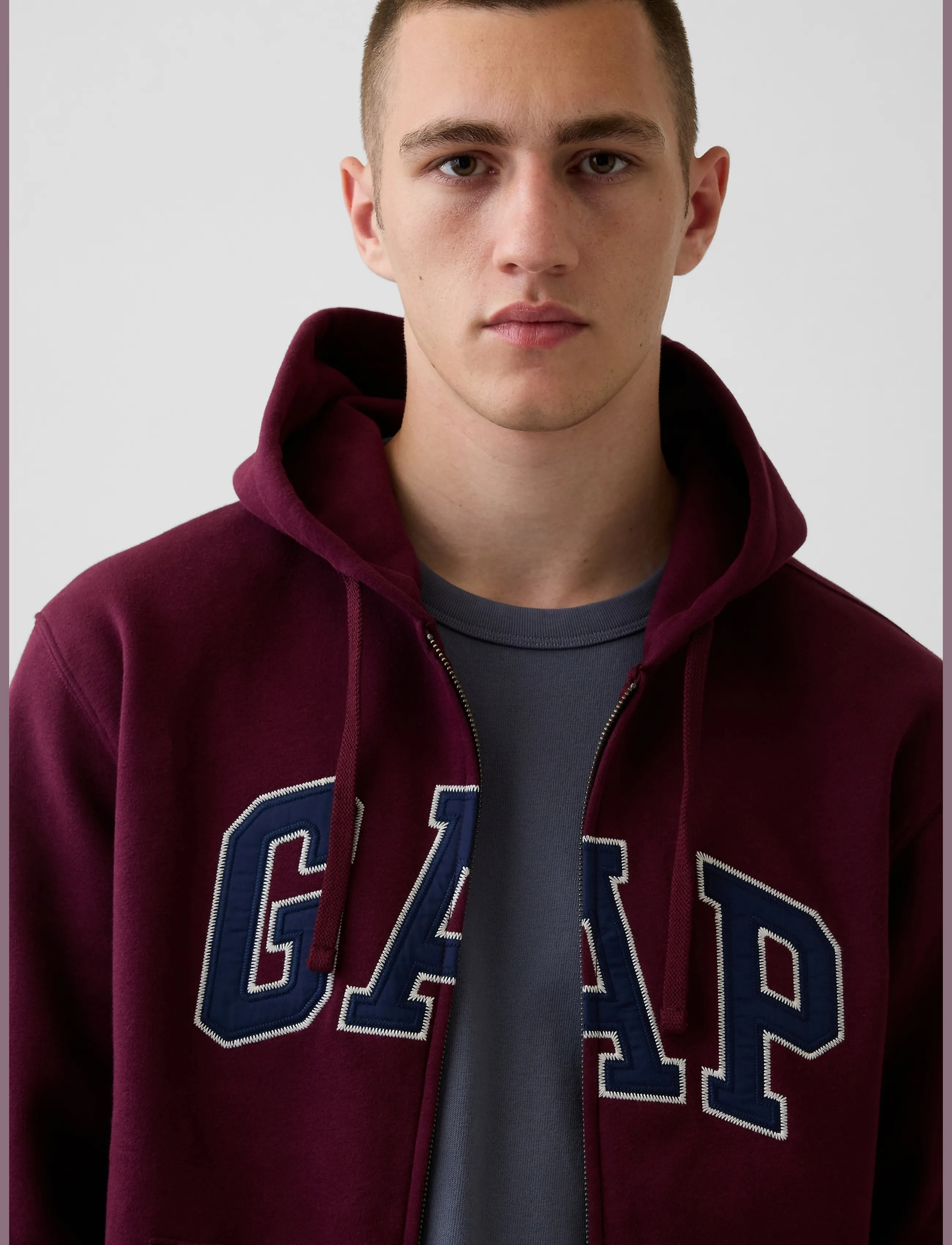 GAP - Adult VintageSoft Arch Logo Zip Hoodie - kapuutsiga pusad - tuscan red v3 - 4