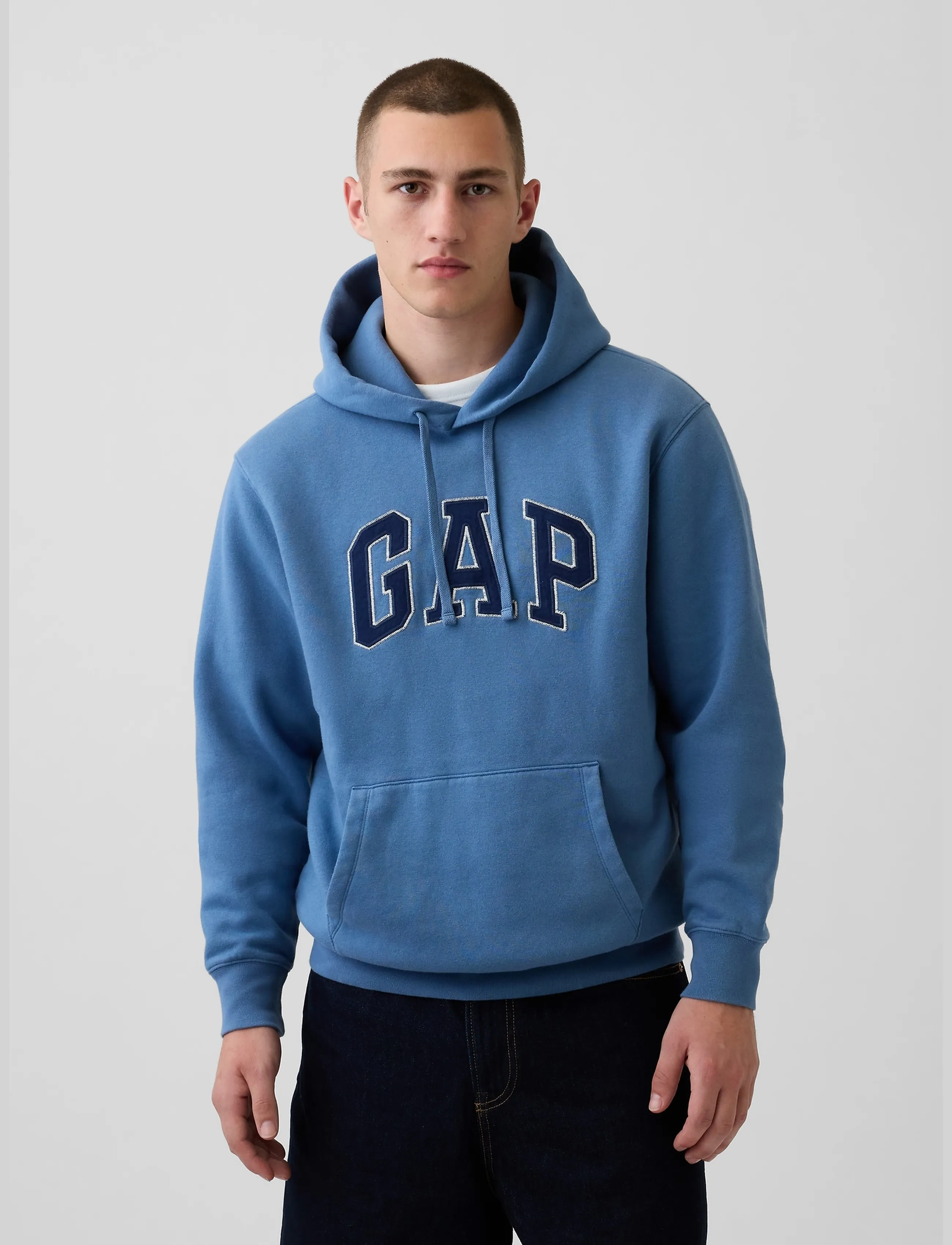 GAP Adult VintageSoft Arch Logo Hoodie - Kläder - BAINBRIDGE BLUE 117 V2 / blue
