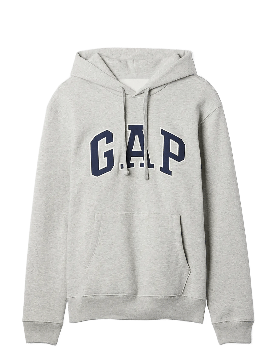 GAP - Adult VintageSoft Arch Logo Hoodie - light heather grey v2 - 1