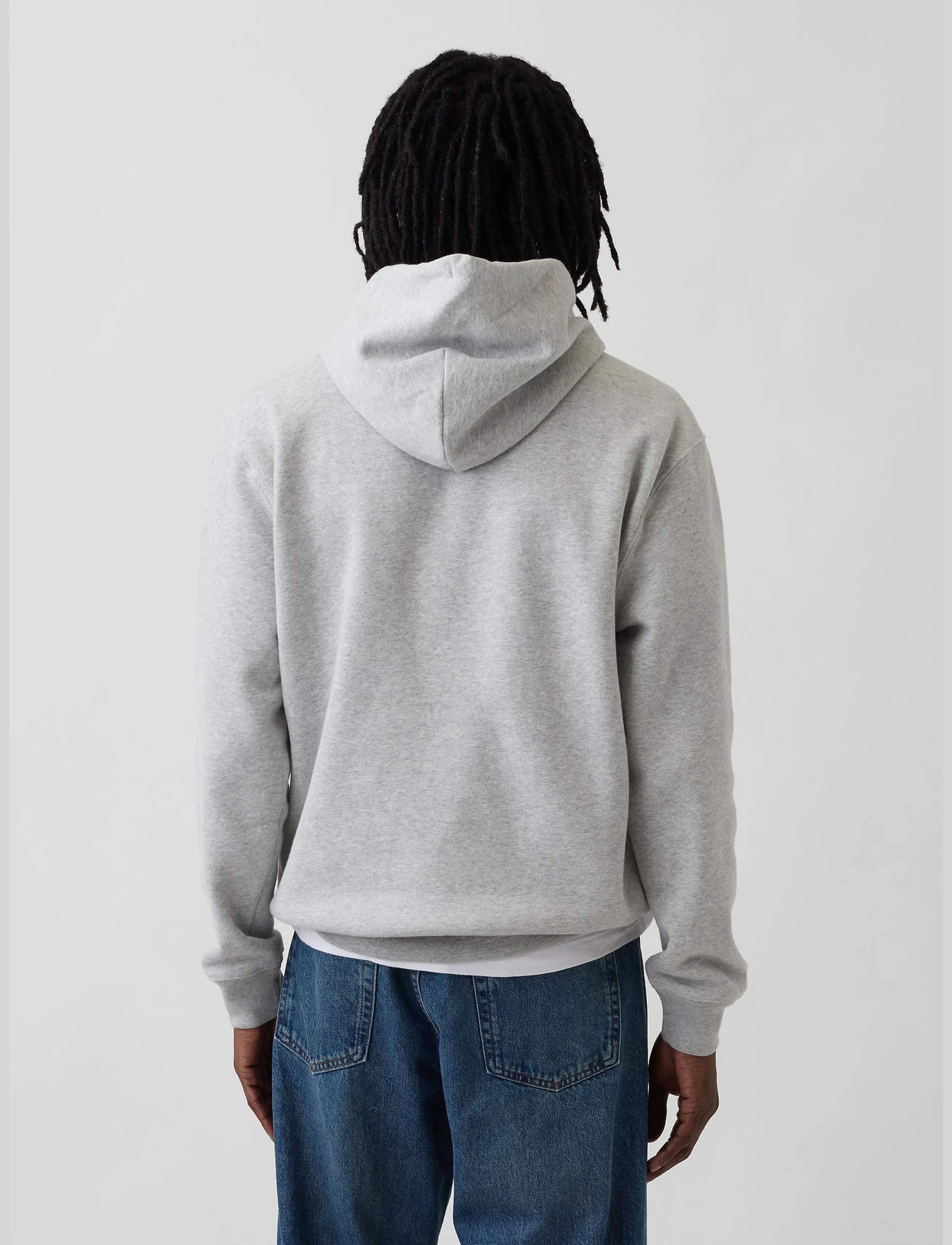 GAP - Adult VintageSoft Arch Logo Hoodie - light heather grey v2 - 3