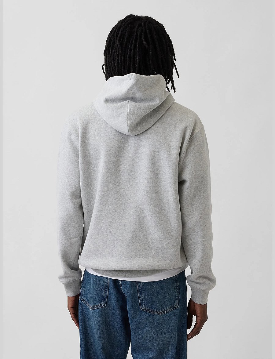 GAP - Adult VintageSoft Arch Logo Hoodie - light heather grey v2 - 3