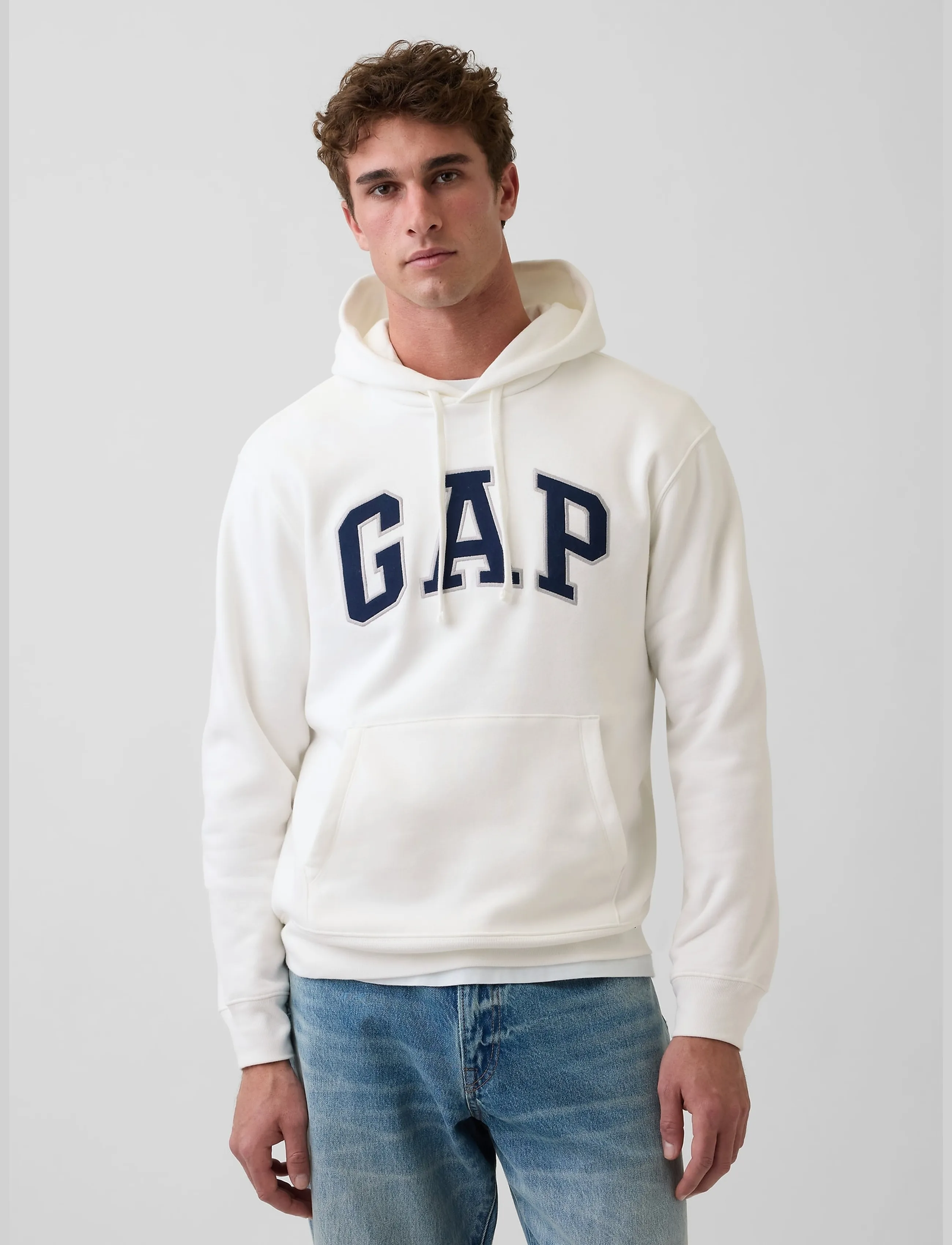 GAP Adult VintageSoft Arch Logo Hoodie - GAP - NEW OFF WHITE V2 / cream