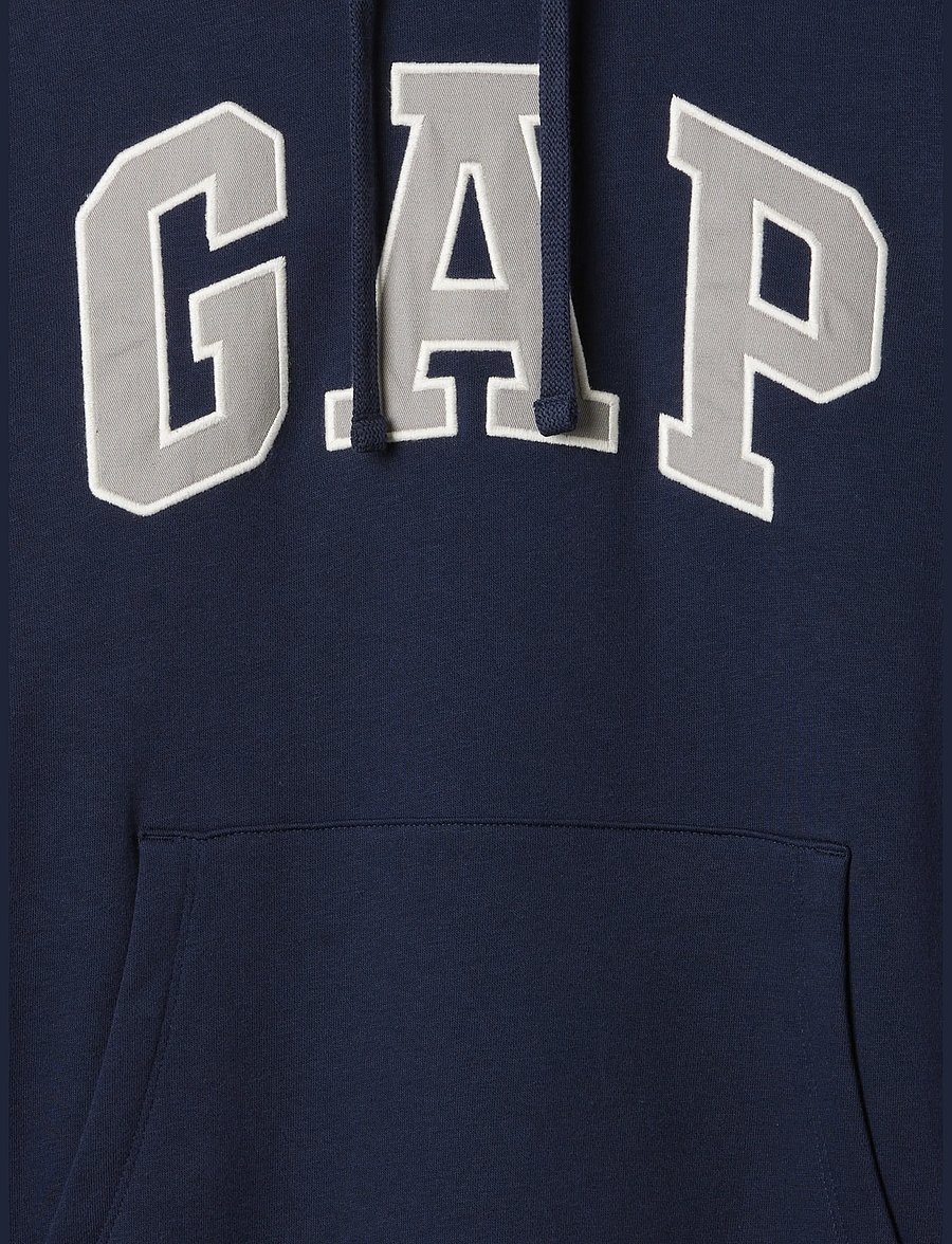 GAP - Adult VintageSoft Arch Logo Hoodie - tapestry navy v2 - 4