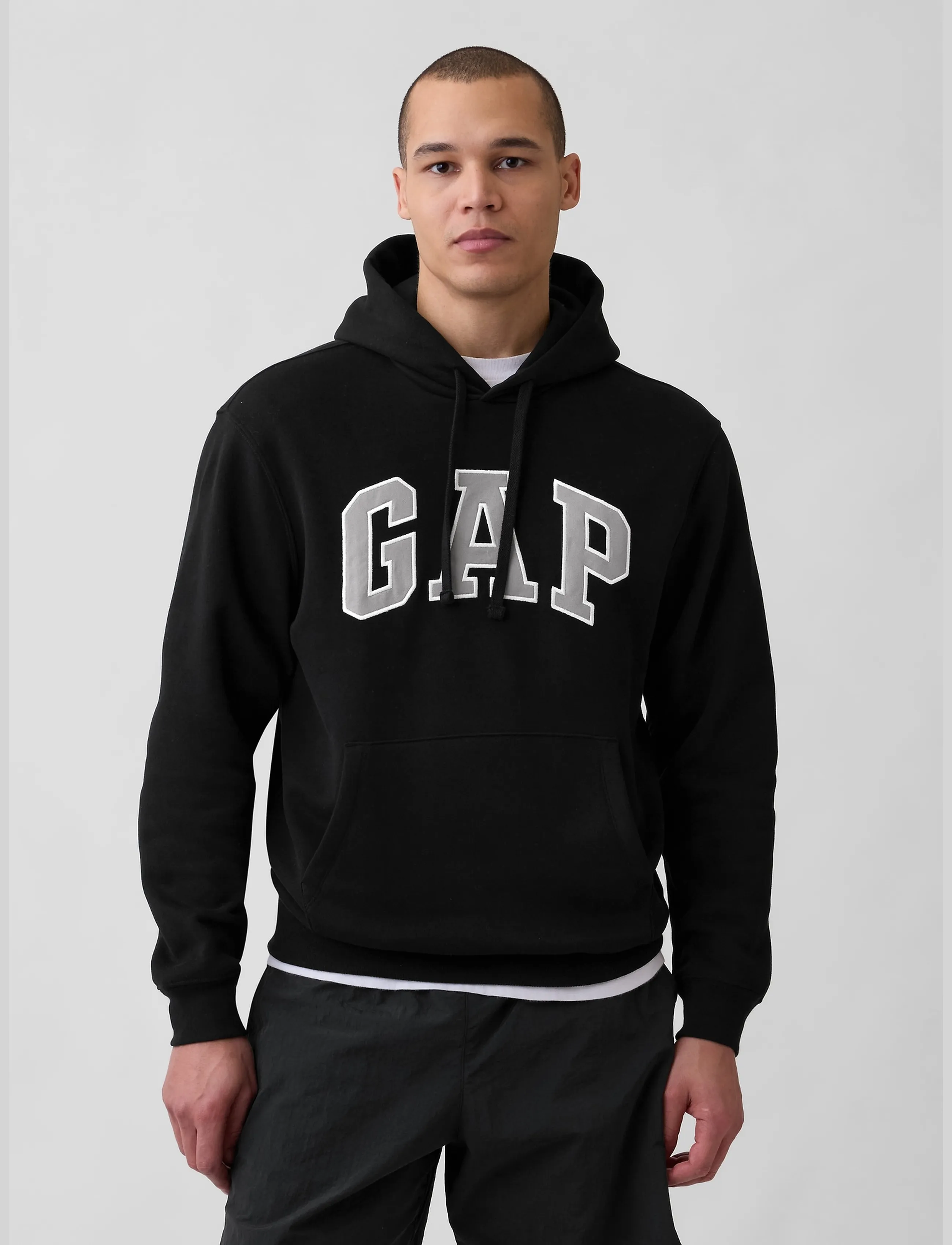 GAP Adult VintageSoft Arch Logo Hoodie - Kapuutsiga pusad - TRUE BLACK V2 / black