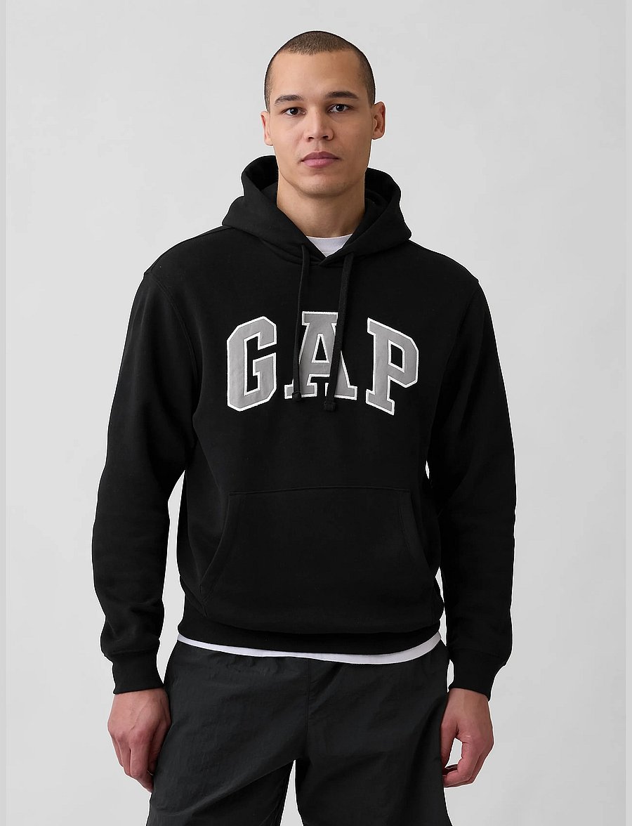 GAP - Adult VintageSoft Arch Logo Hoodie - kapuutsiga pusad - true black v2 - 0