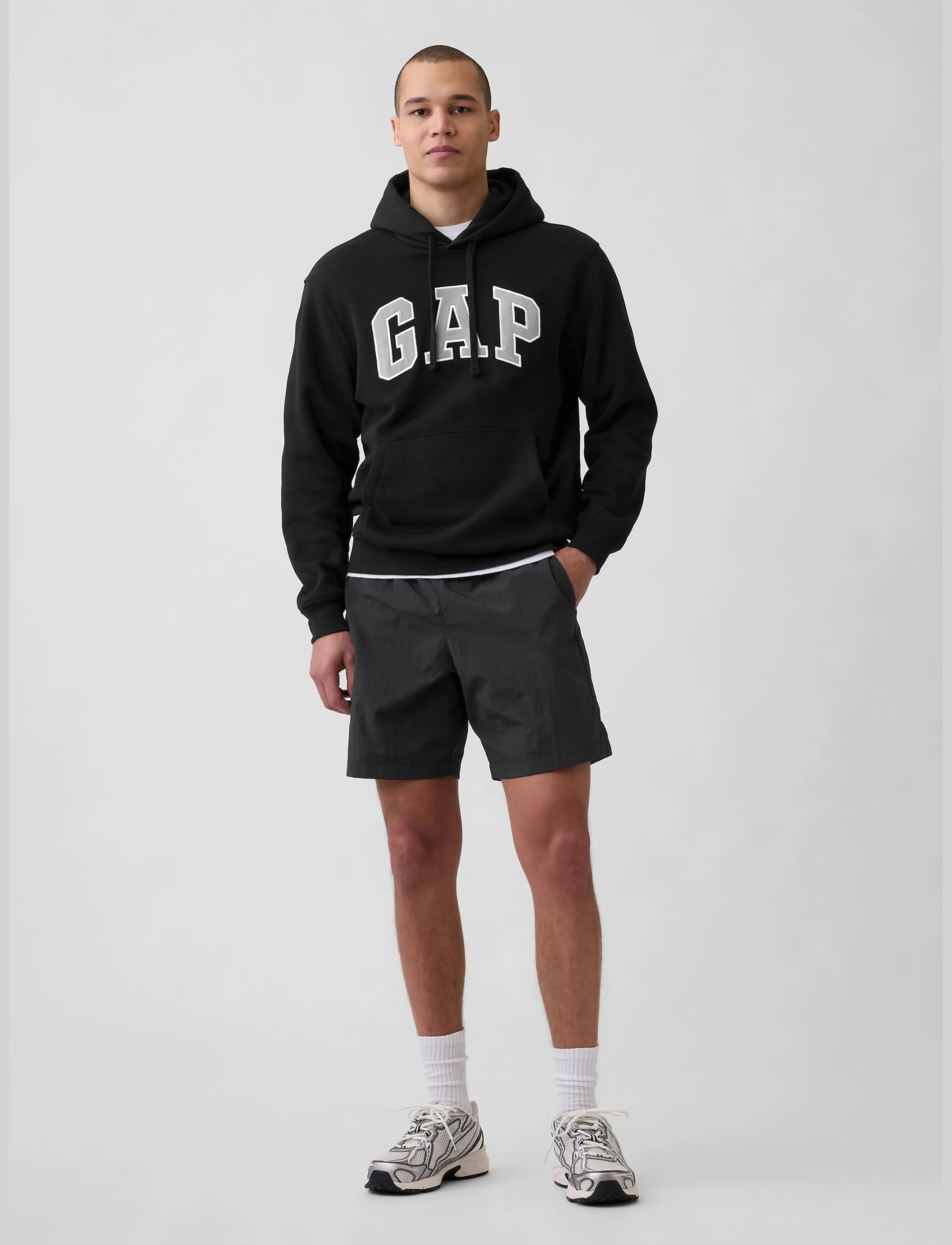 GAP - Adult VintageSoft Arch Logo Hoodie - kapuutsiga pusad - true black v2 - 2