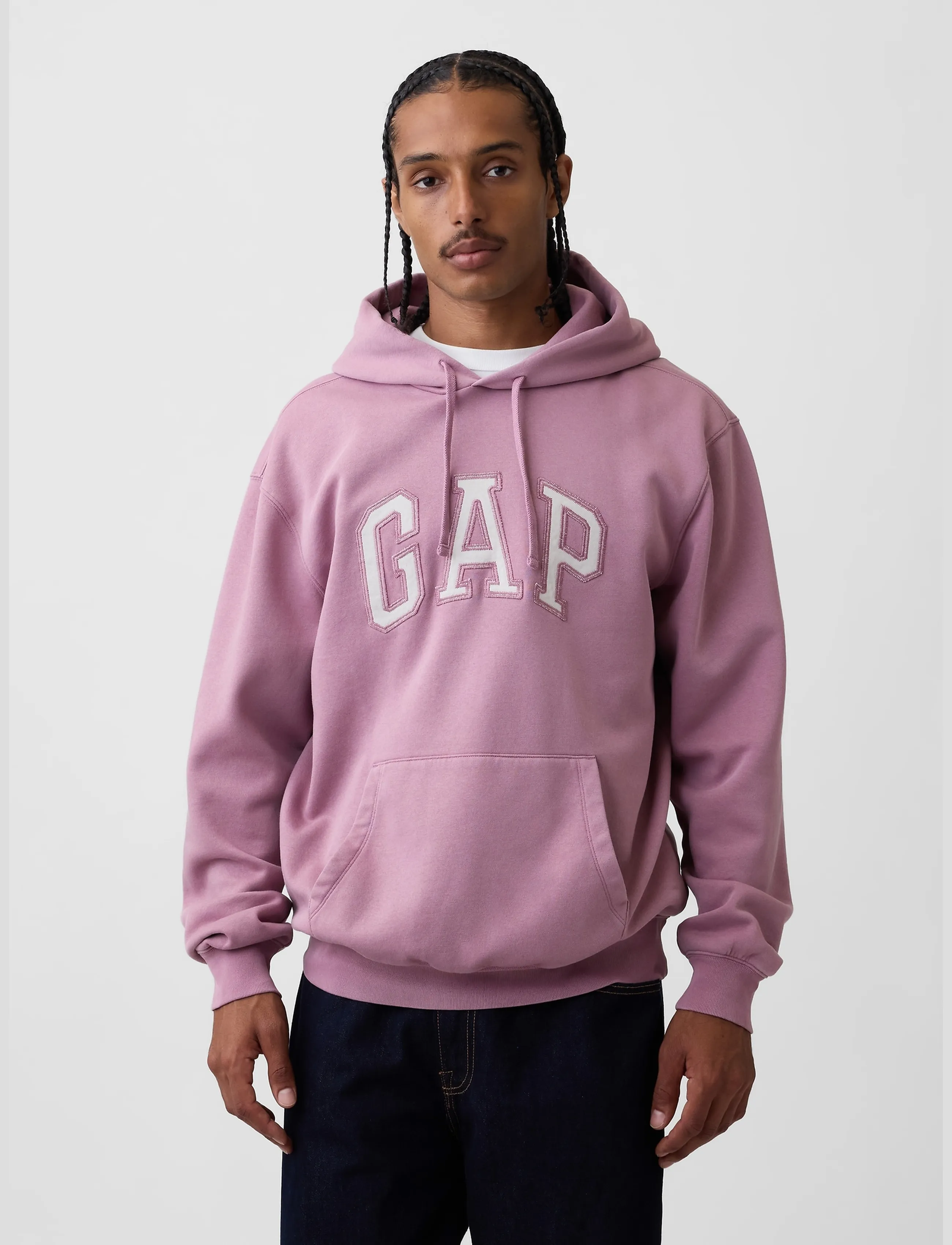 GAP Adult VintageSoft Arch Logo Hoodie - Tøj - WISPY MAUVE V2 / pink/rose