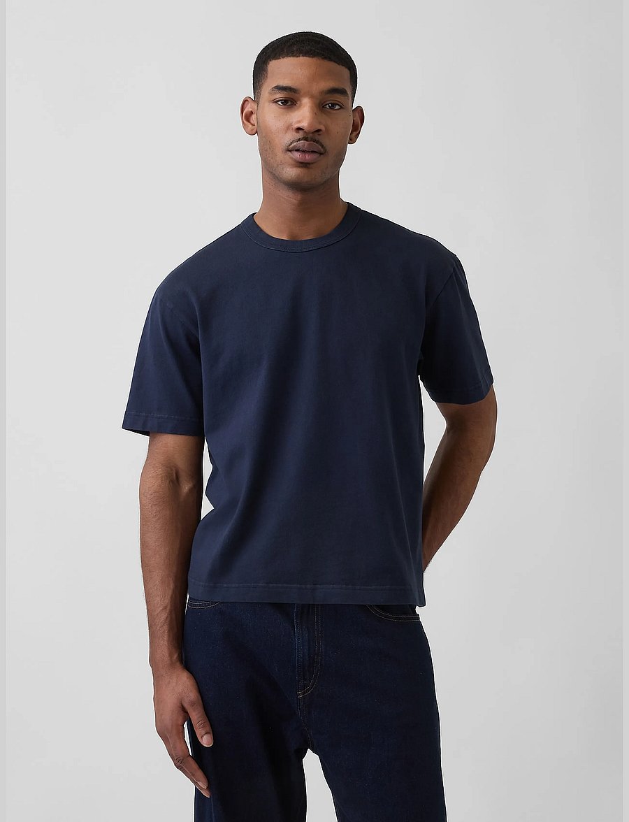 GAP - Adult Heavyweight Crop T-Shirt from the GAP collection - new classic navy 2 - 0