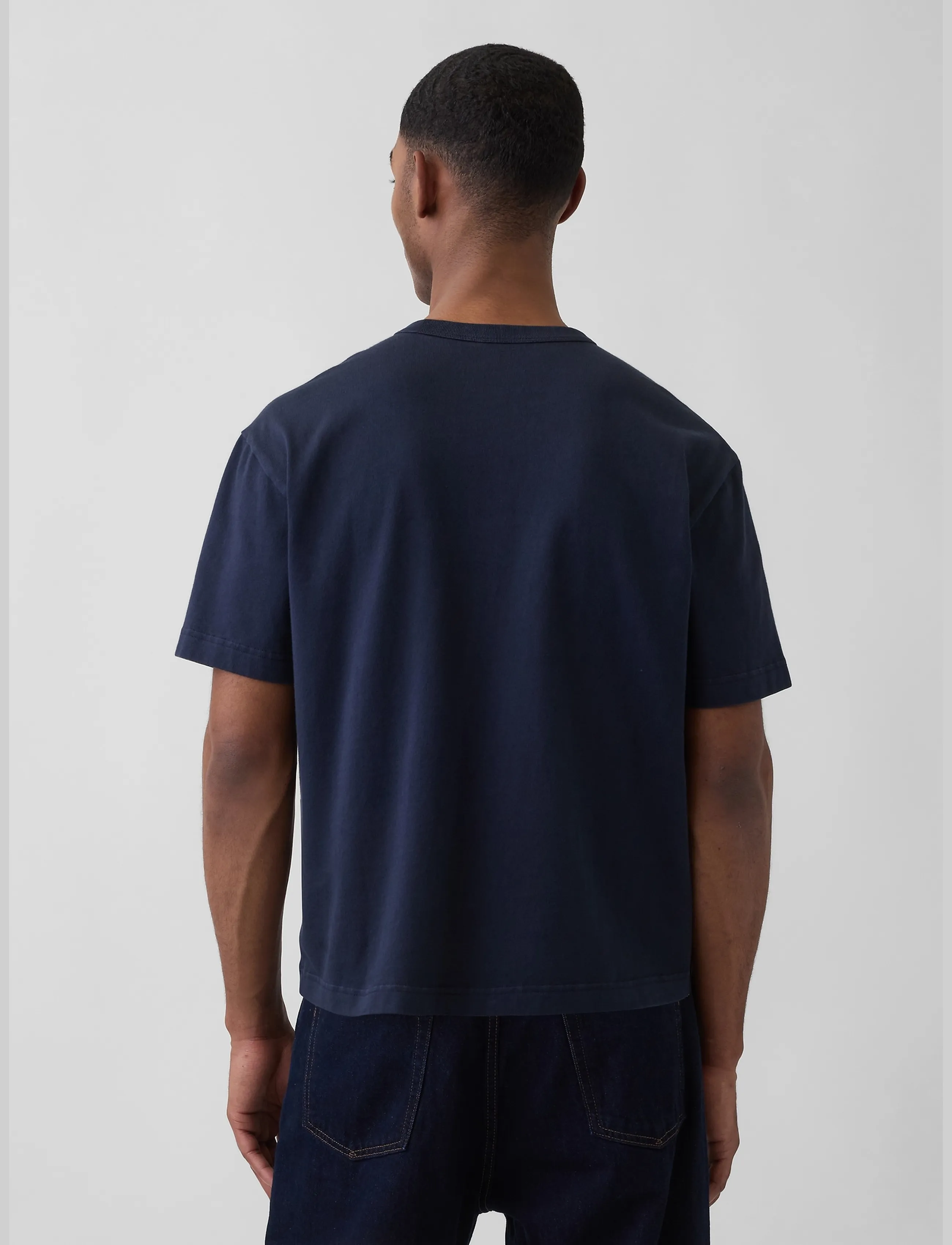 GAP - Adult Heavyweight Crop T-Shirt from the GAP collection - new classic navy 2 - 3