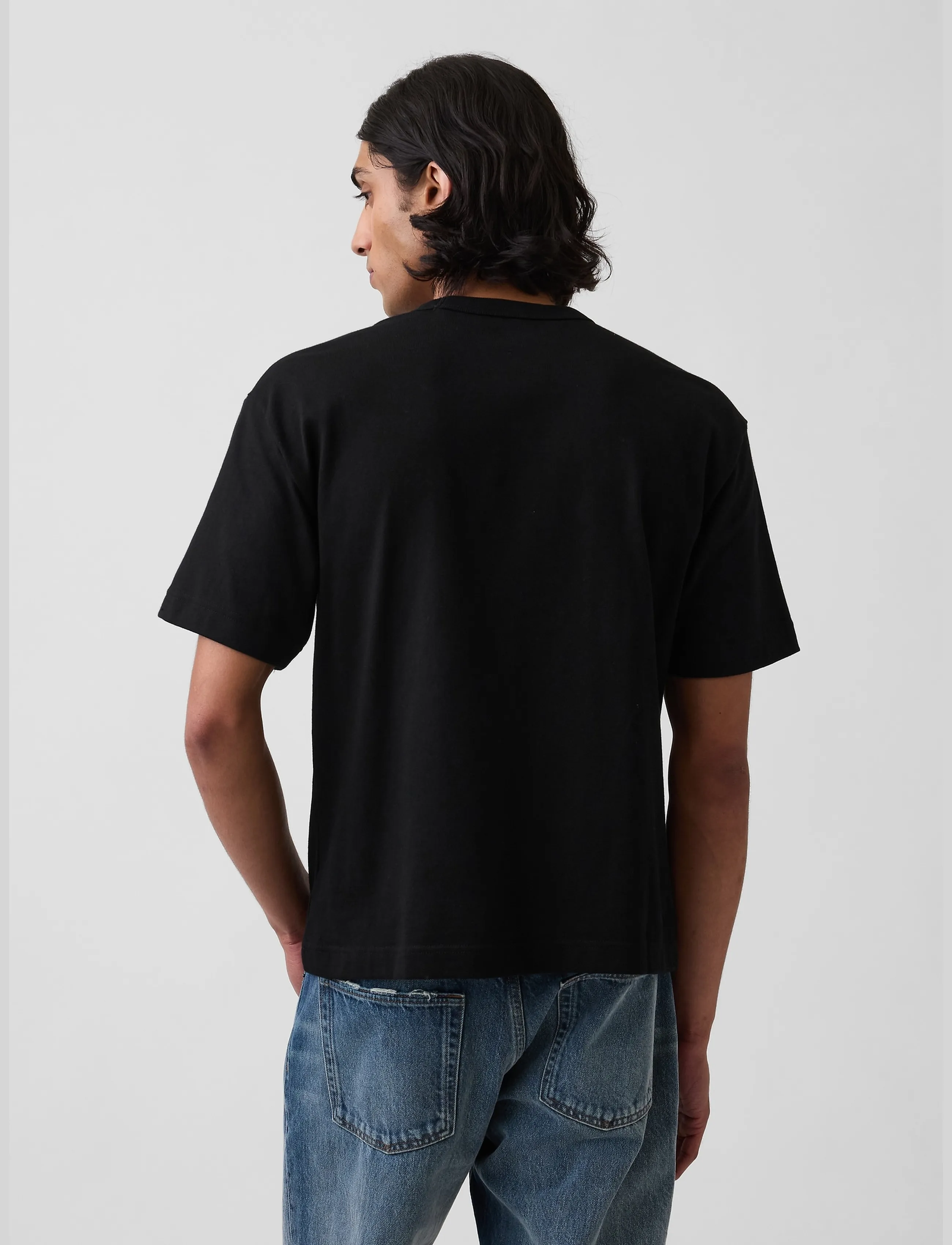 GAP - Adult Heavyweight Crop T-Shirt from the GAP collection - kortærmede t-shirts - true black v2 - 3