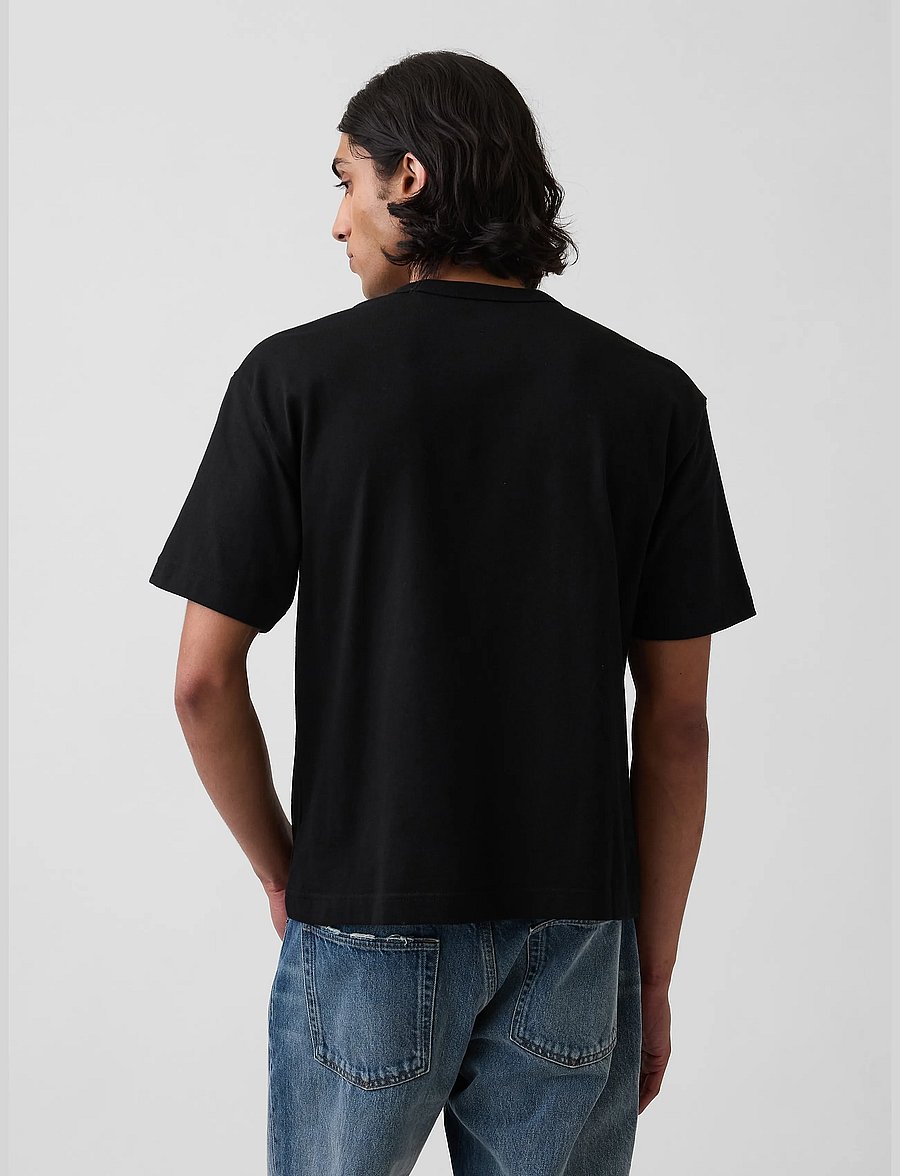 GAP - Adult Heavyweight Crop T-Shirt from the GAP collection - kortærmede t-shirts - true black v2 - 3