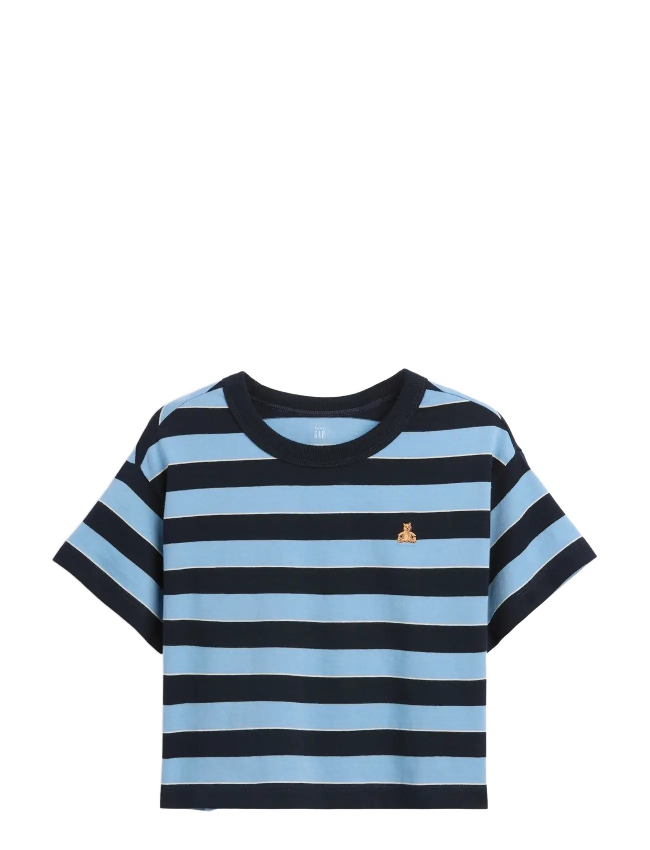 GAP Baby & Toddler Oversized T-Shirt - Tops - BLUE SUEDE STRIPE / navy