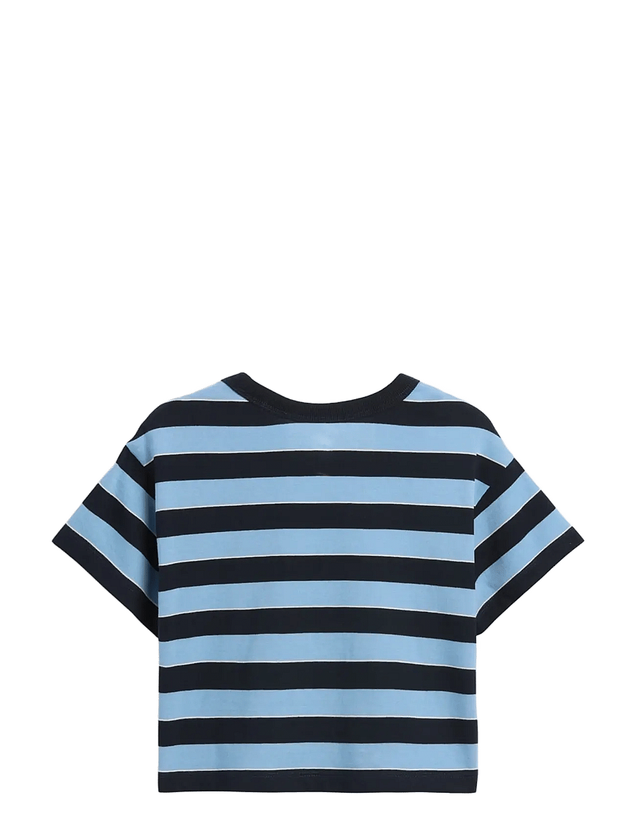 GAP - Baby & Toddler Oversized T-Shirt - kurzärmelige - blue suede stripe - 1