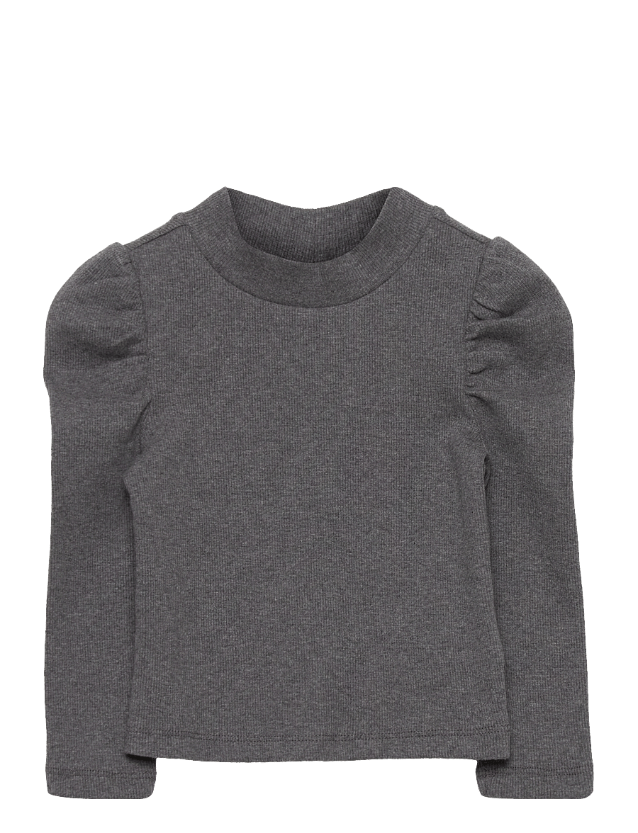 GAP - Toddler Puff Sleeve Turtleneck Top - heather grey b50 - 0