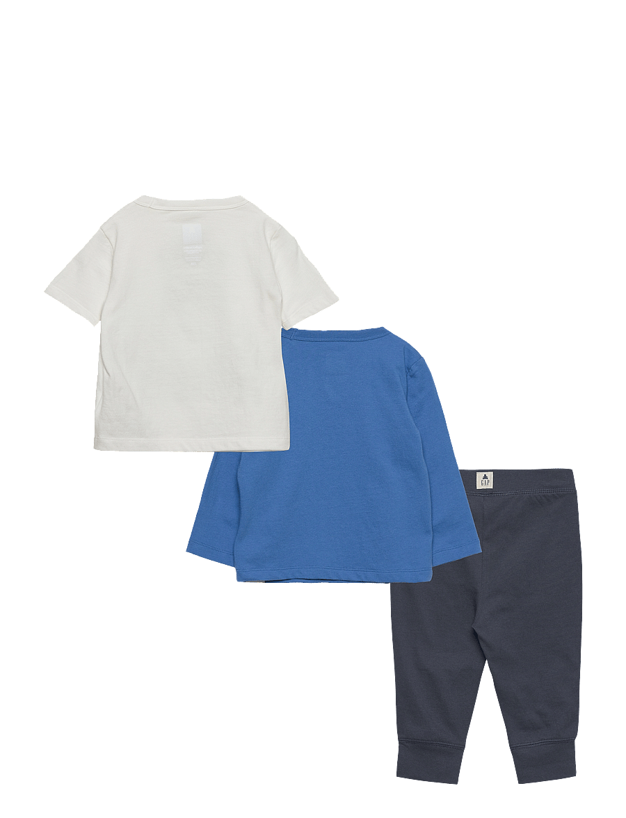 GAP - Toddler 100% Organic Cotton Mix and Match Graphic 3-Piece - blue electra - 1