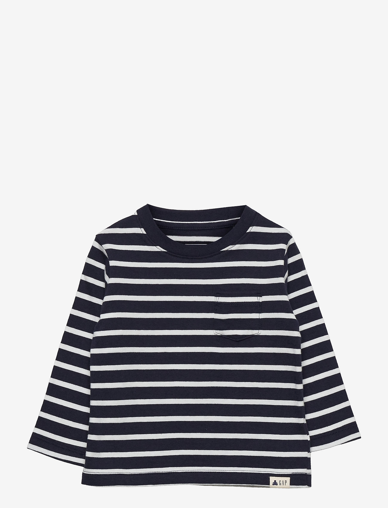 GAP - Toddler 100% Organic Cotton Mix and Match Stripe T-Shirt - bold navy stripe - 0