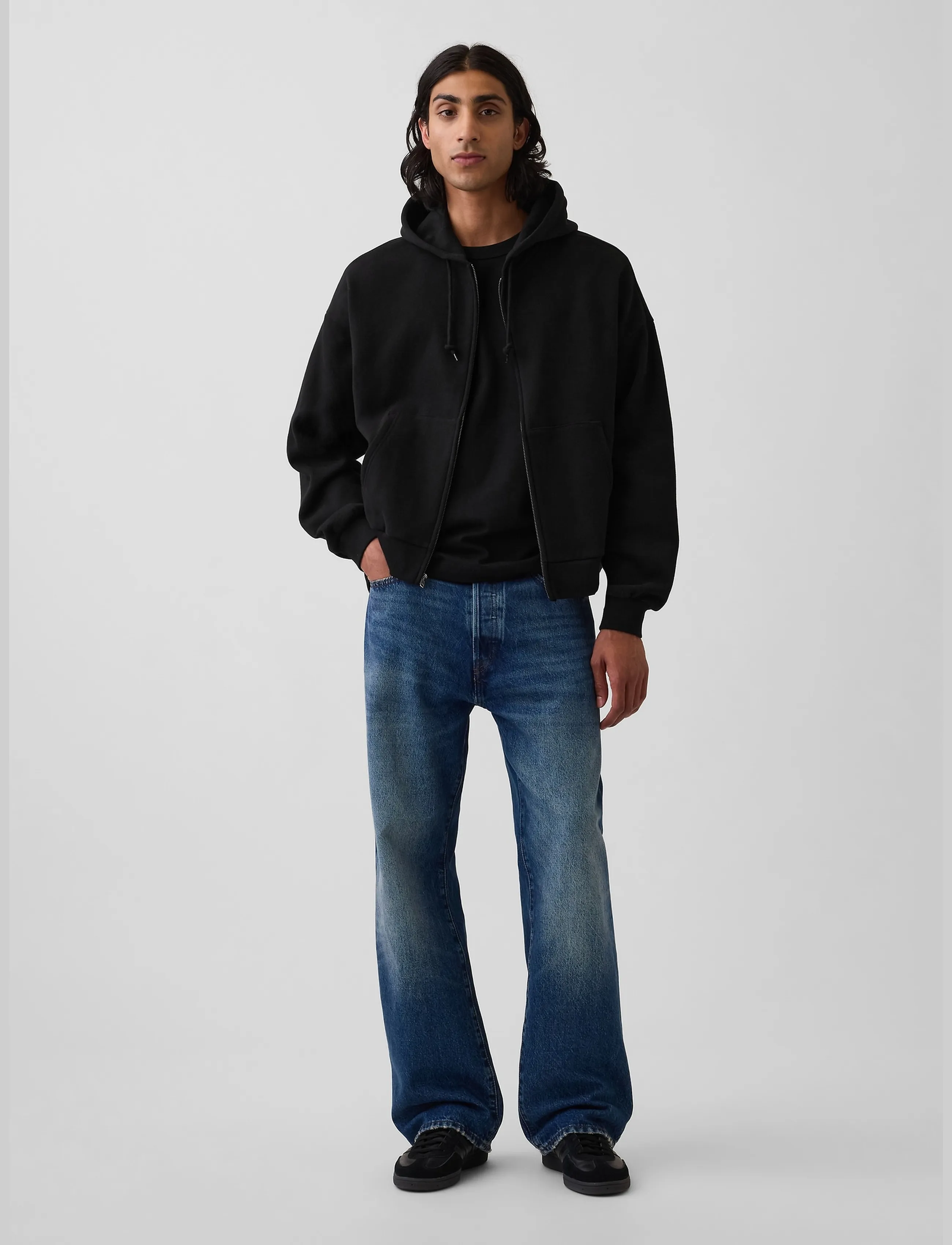 GAP - Adult Heavyweight Relaxed T-Shirt from the GAP collection - short-sleeved t-shirts - moonless night - 2
