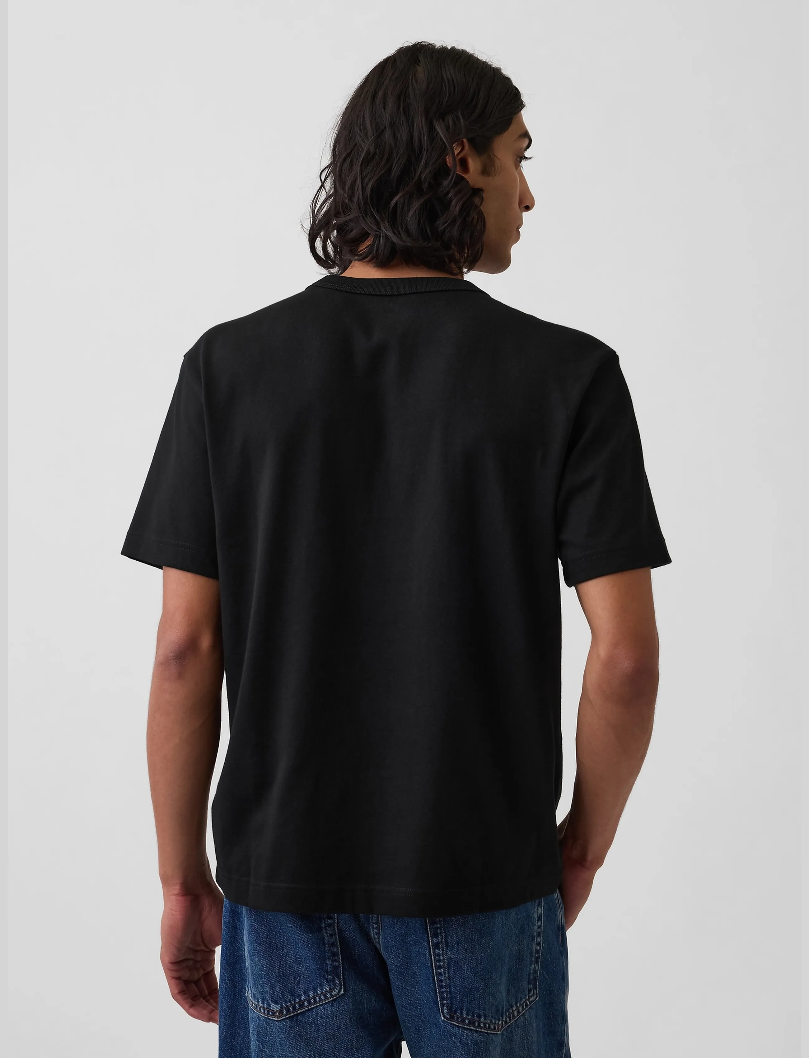 GAP - Adult Heavyweight Relaxed T-Shirt from the GAP collection - short-sleeved t-shirts - moonless night - 3