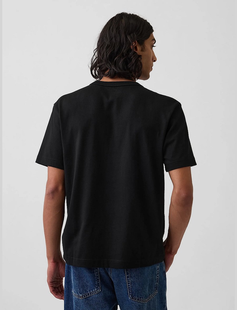 GAP - Adult Heavyweight Relaxed T-Shirt from the GAP collection - short-sleeved t-shirts - moonless night - 3