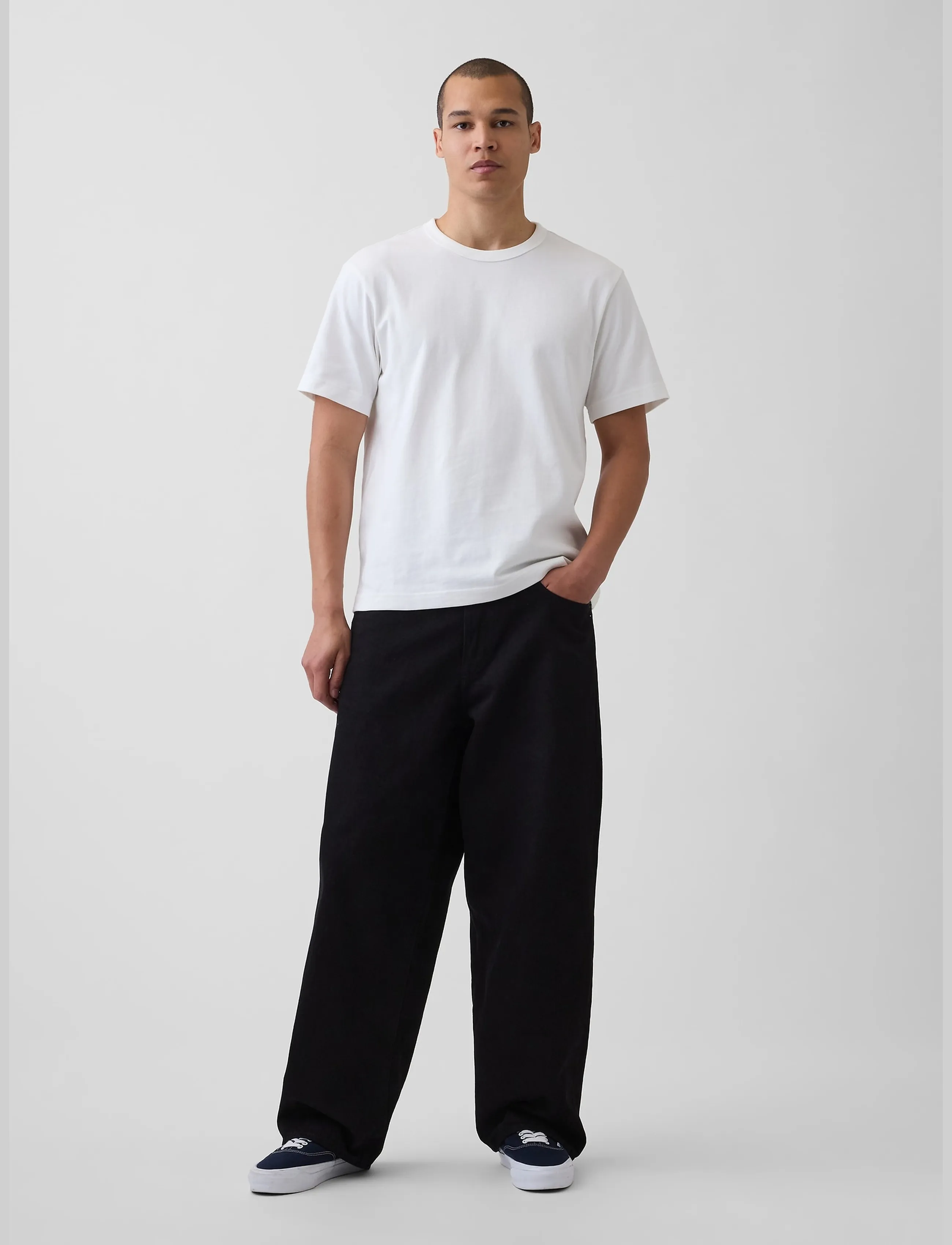GAP - Adult Heavyweight Relaxed T-Shirt from the GAP collection - short-sleeved t-shirts - new off white - 2