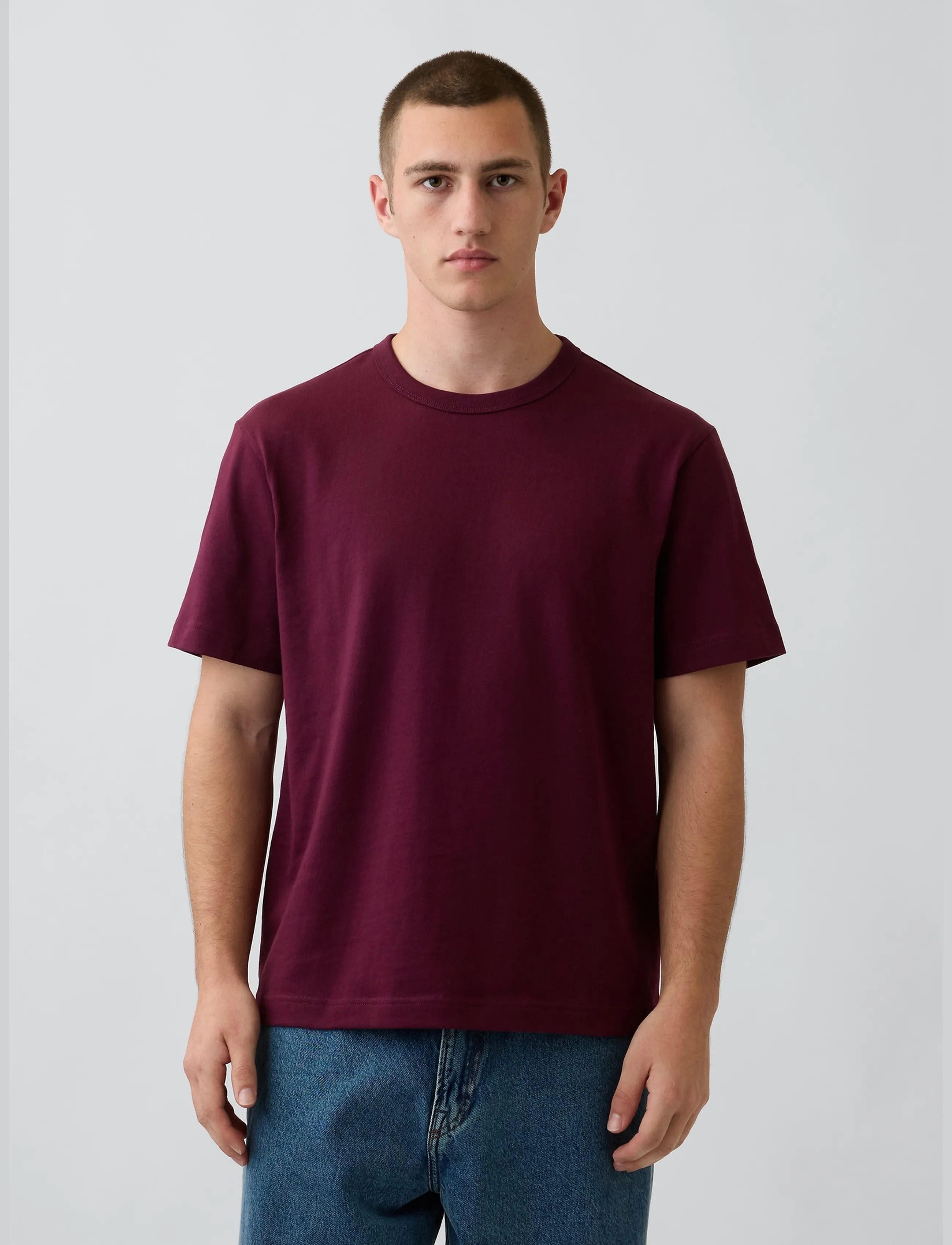 GAP Adult Heavyweight Relaxed T-Shirt from the GAP collection - Lühikeste varrukatega T-särgid - TUSCAN RED V3 / burgundy