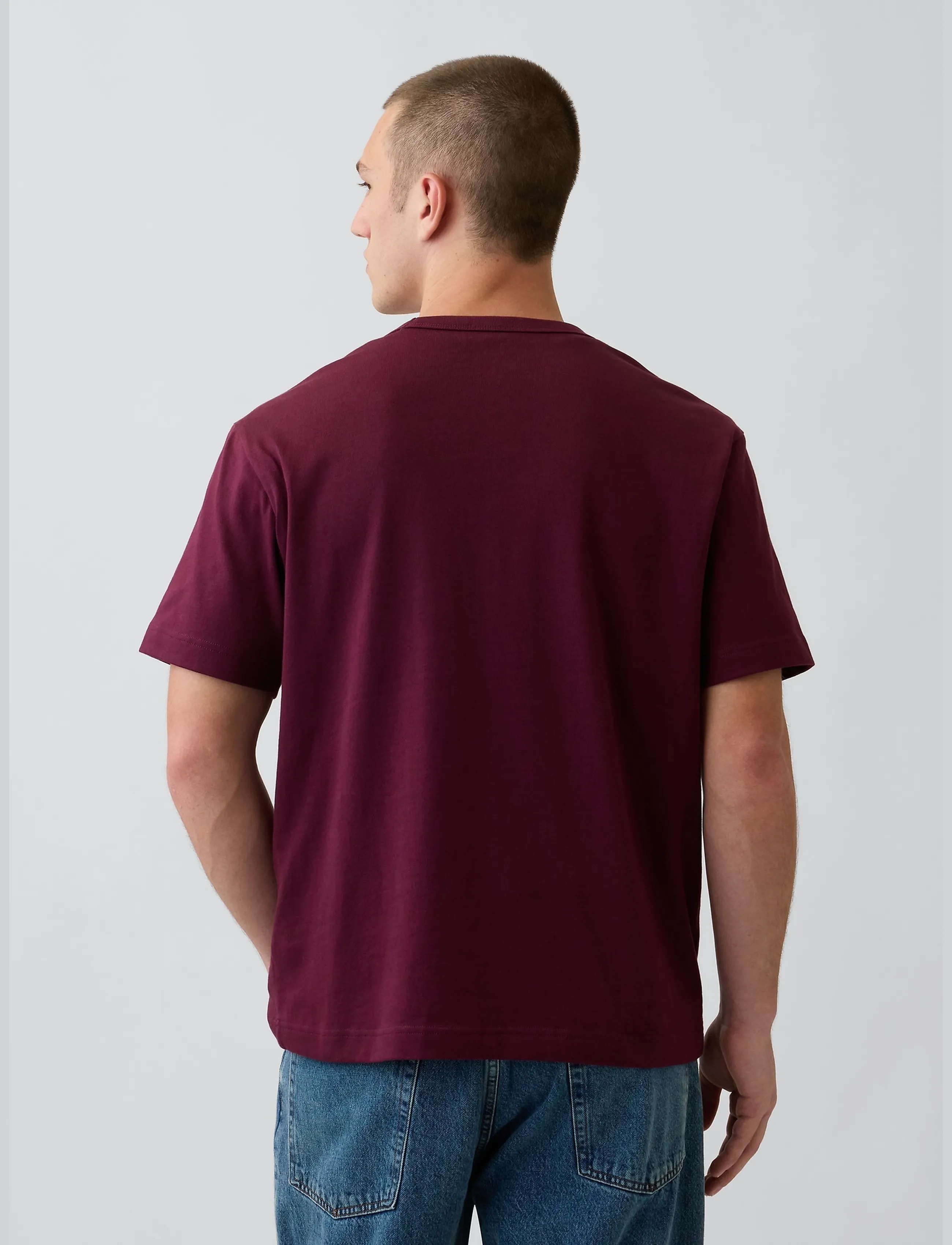 GAP - Adult Heavyweight Relaxed T-Shirt from the GAP collection - t-shirts - tuscan red v3 - 3