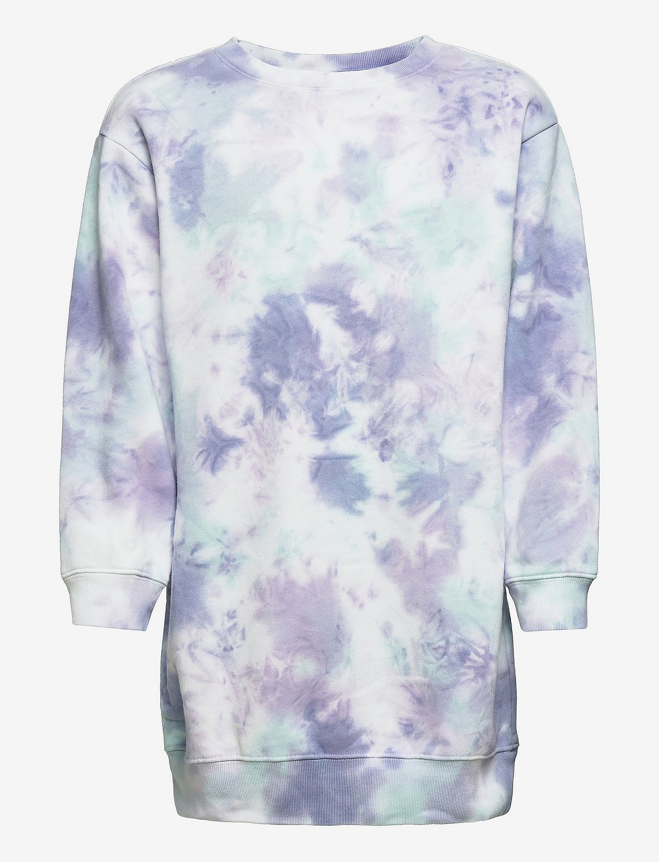 Kids Tie-Dye Crewneck Sweatshirt Dress - PURPLE TIE DYE