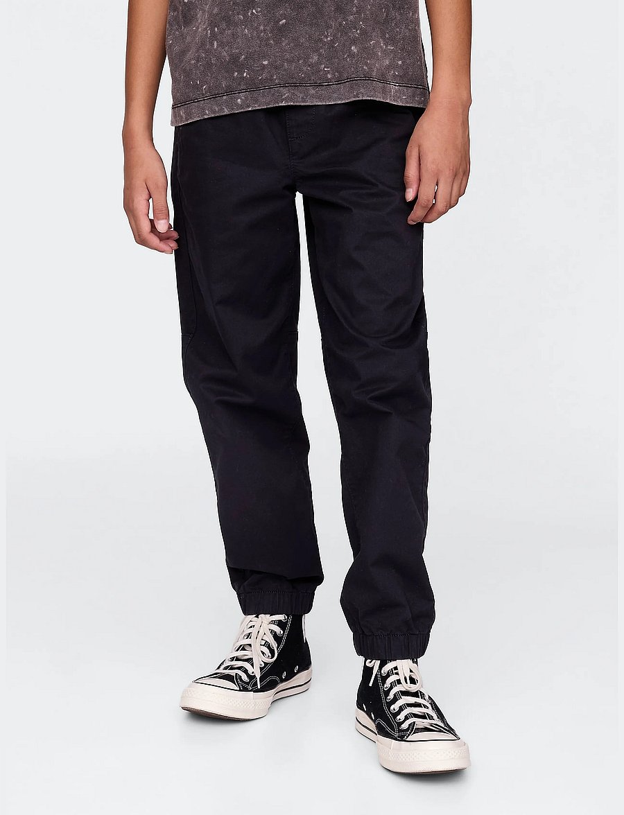GAP - Kids Uniform Relaxed Joggers from the GAP collection - sweatpants - true black v2 - 2