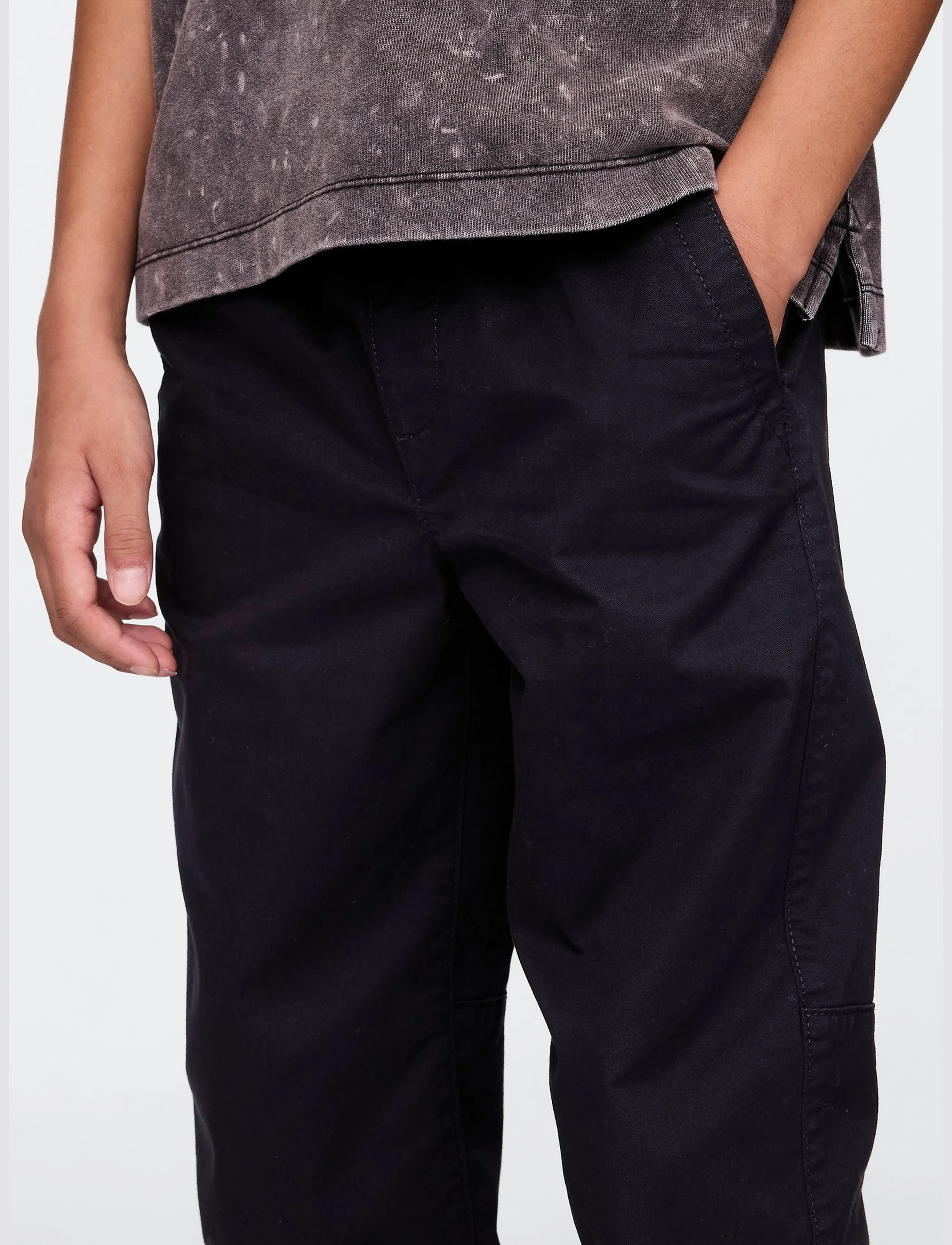 GAP - Kids Uniform Relaxed Joggers from the GAP collection - sweatpants - true black v2 - 4