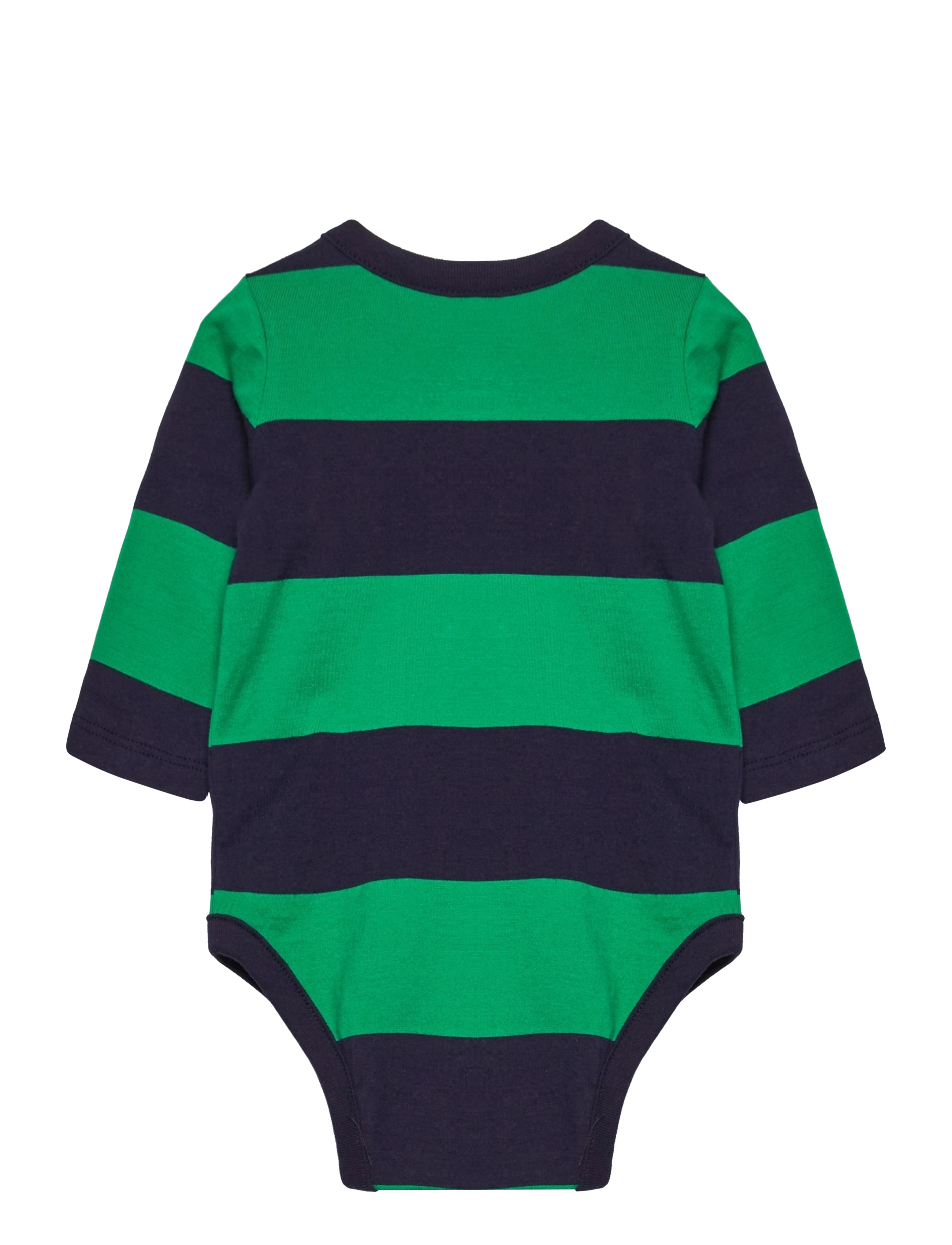 GAP - Baby 100% Organic Cotton Mix and Match Stripe Print Bodysuit - navy green stripe - 1