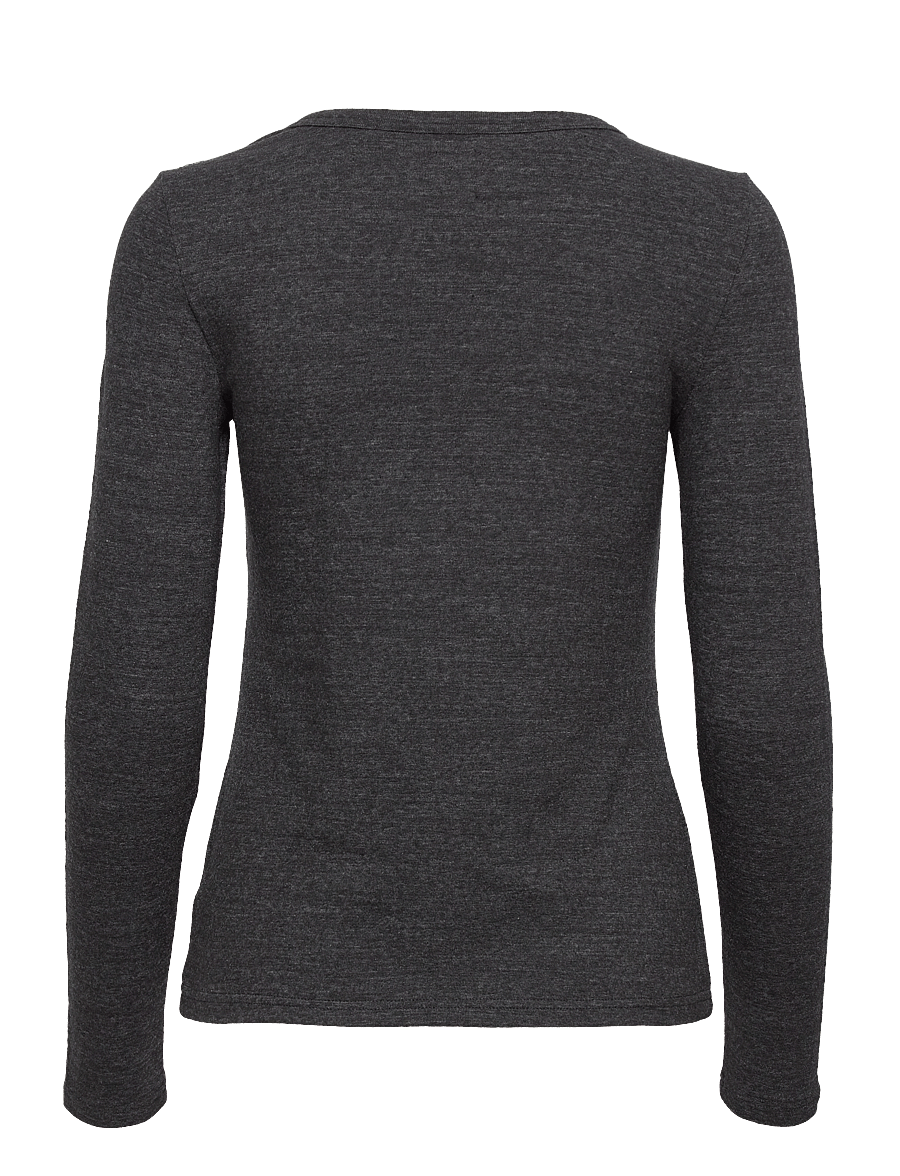 GAP - Jersey Knit Crewneck Long Sleeve T-Shirt - true black - 1