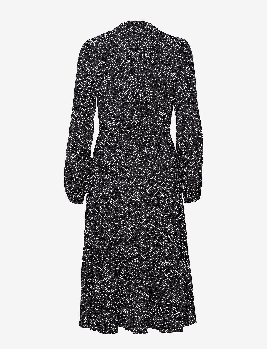 GAP - LENZING™ ECOVERO™ Tiered Midi Dress - dash geo true black - 1
